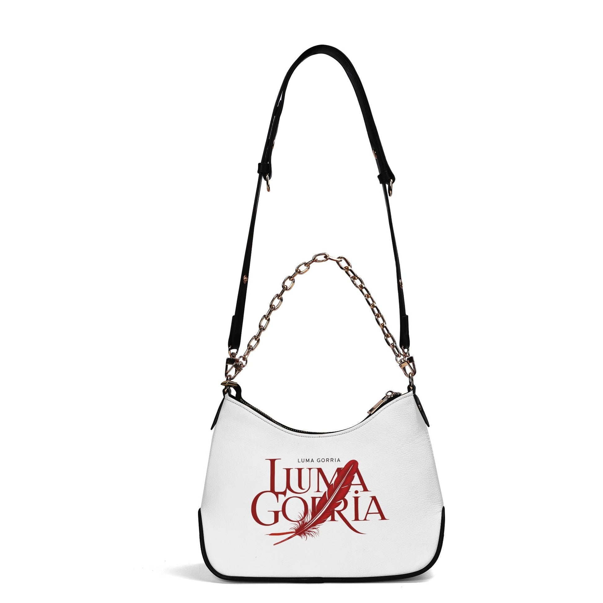 Sac bandoulière Lady en PU avec chaînes dorées, fermeture zippée Luma Gorria vetement  sac bandouliere Luma Gorria vêtement