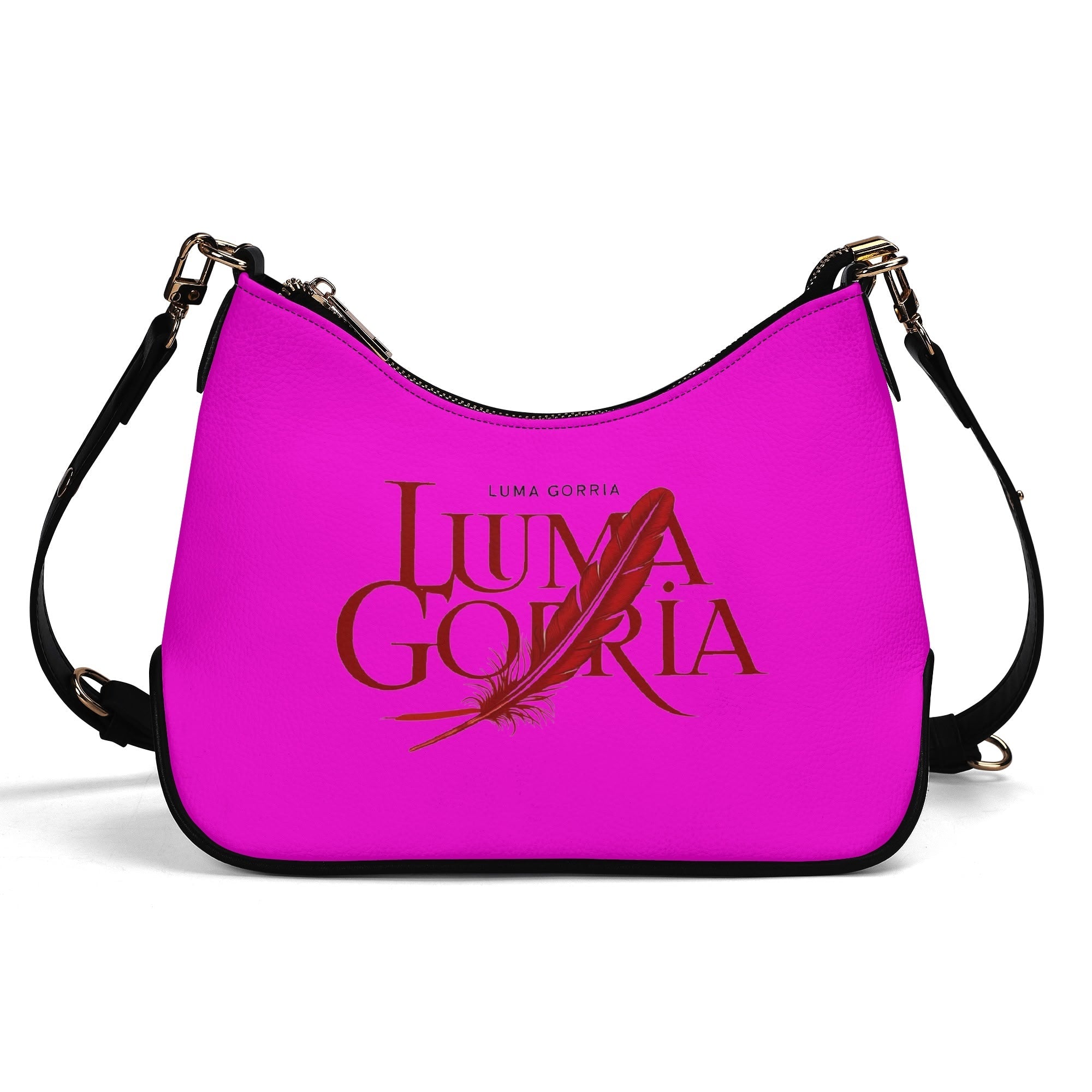 Sac bandoulière Lady en PU avec chaînes dorées, fermeture zippée Luma Gorria vetement  sac bandouliere Luma Gorria vêtement