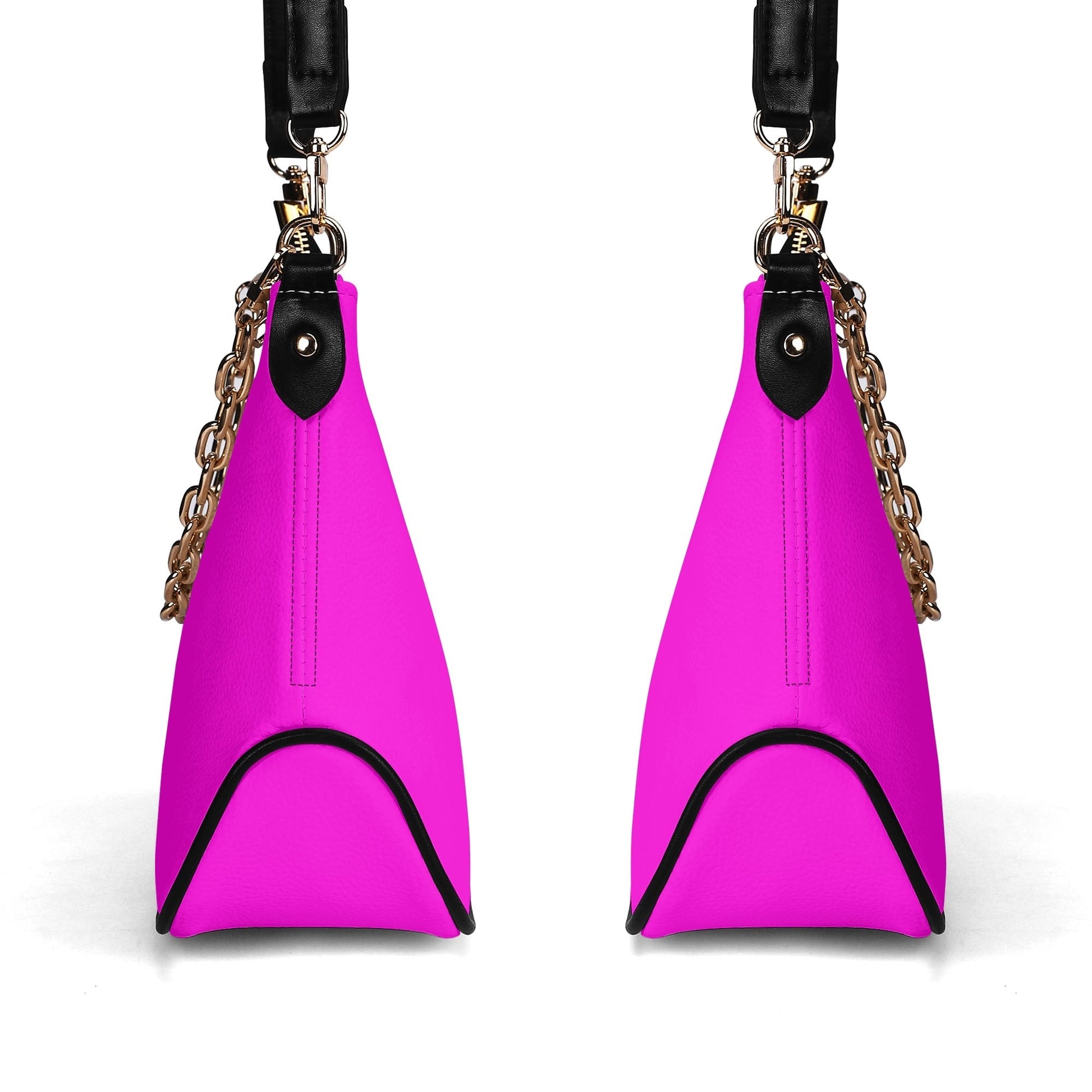 Sac bandoulière Lady en PU avec chaînes dorées, fermeture zippée Luma Gorria vetement  sac bandouliere Luma Gorria vêtement