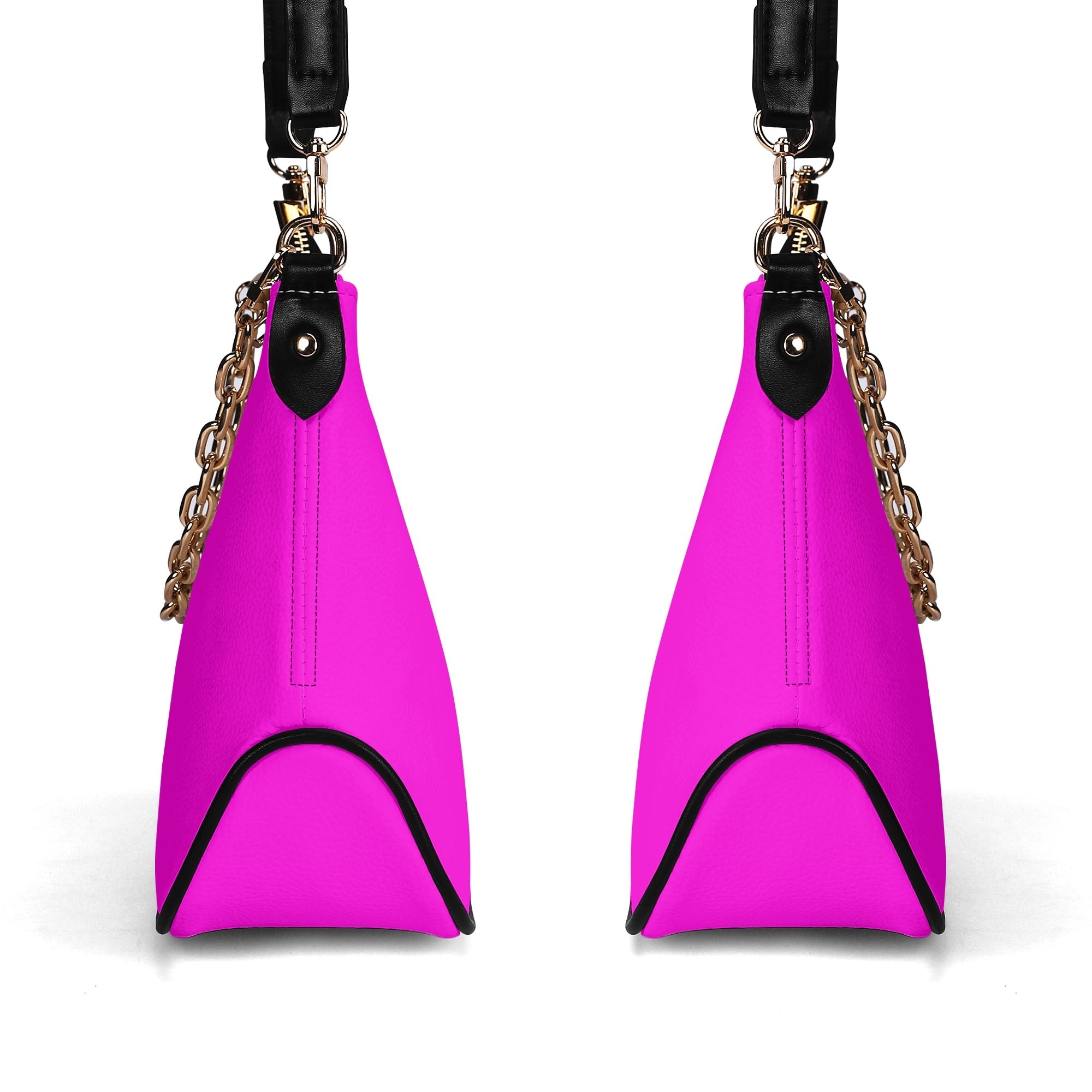 Sac bandoulière Lady en PU avec chaînes dorées, fermeture zippée Luma Gorria vetement  sac bandouliere Luma Gorria vêtement