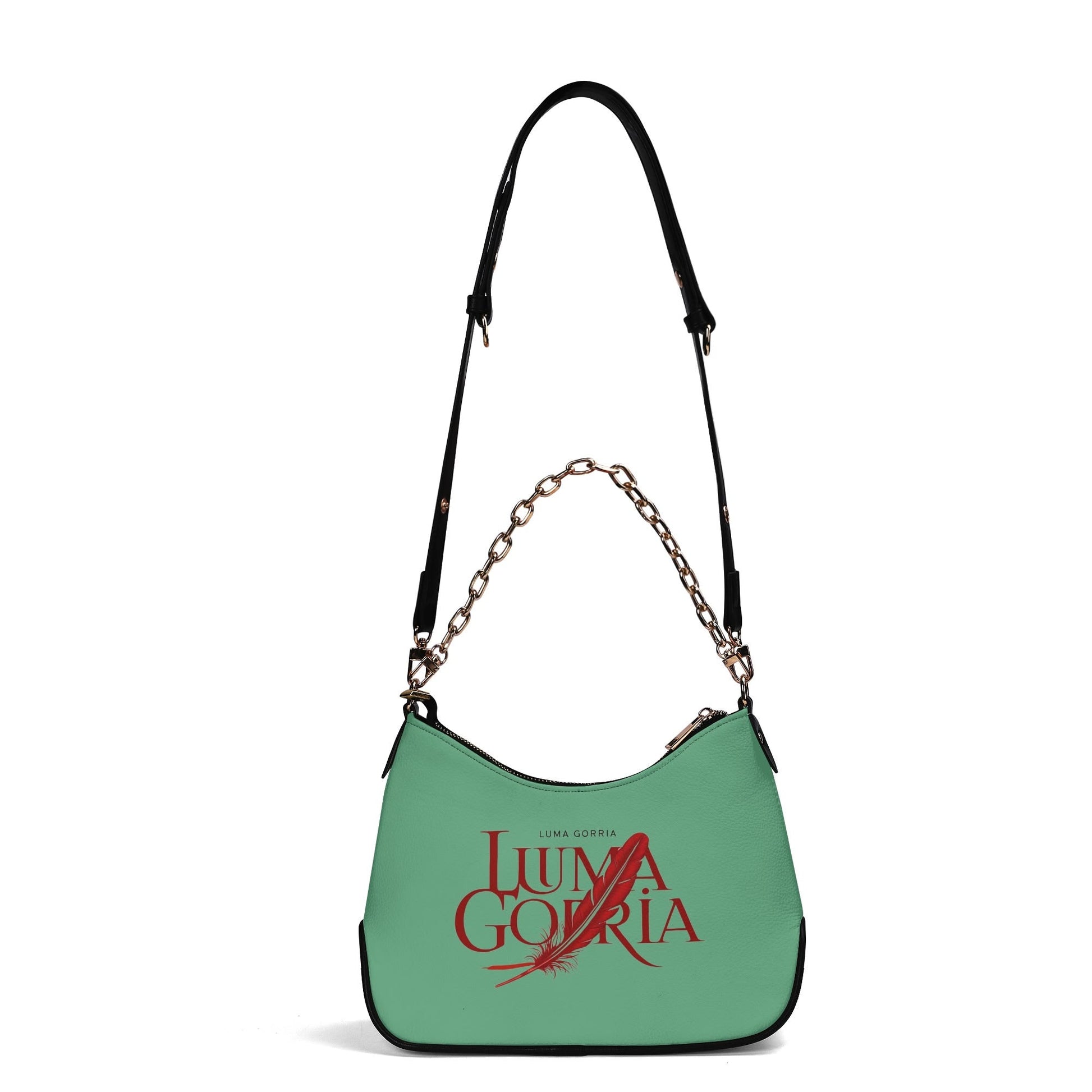 Sac bandoulière Lady en PU avec chaînes dorées, fermeture zippée Luma Gorria vetement  sac bandouliere Luma Gorria vêtement