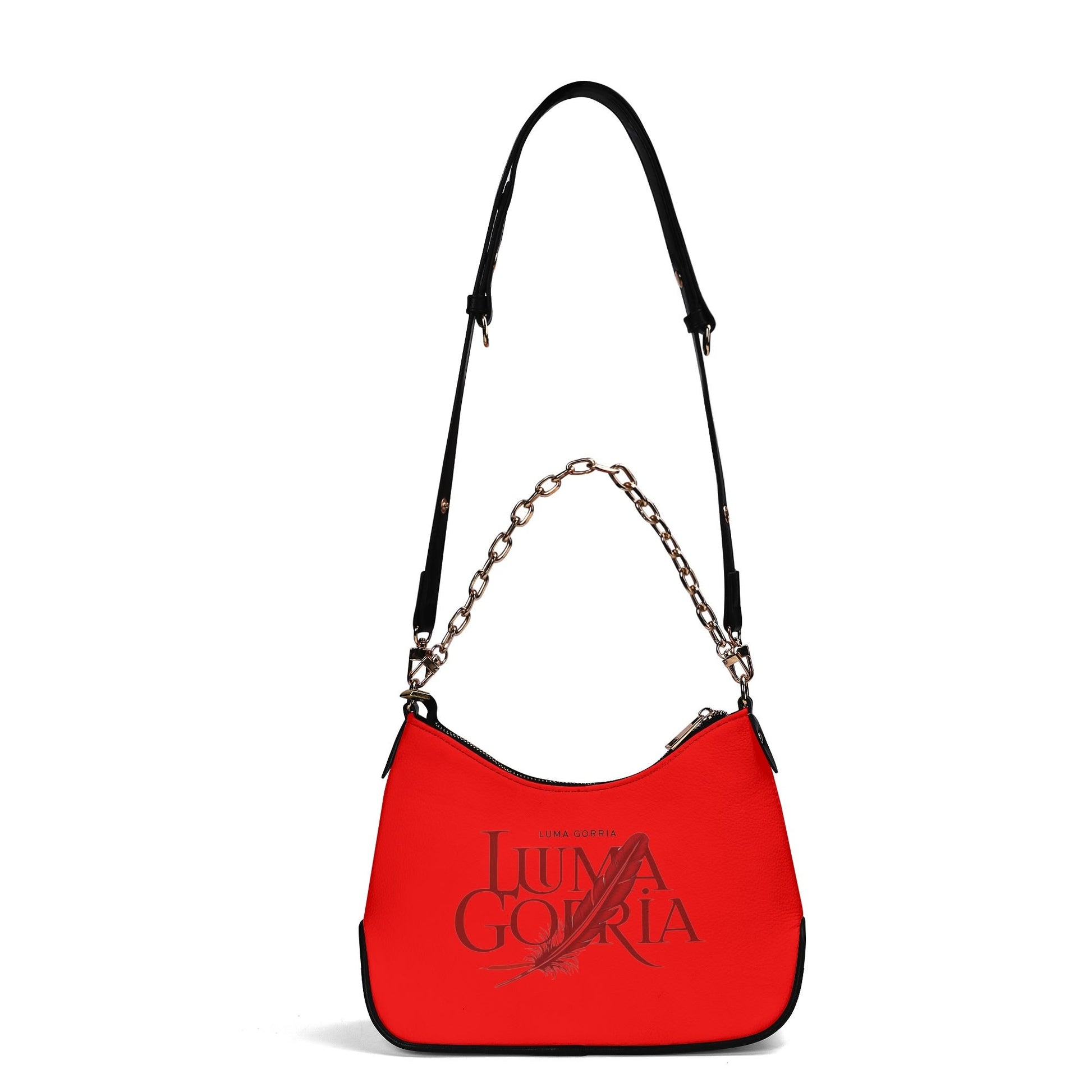 Sac bandoulière Lady en PU avec chaînes dorées, fermeture zippée Luma Gorria vetement  sac bandouliere Luma Gorria vêtement