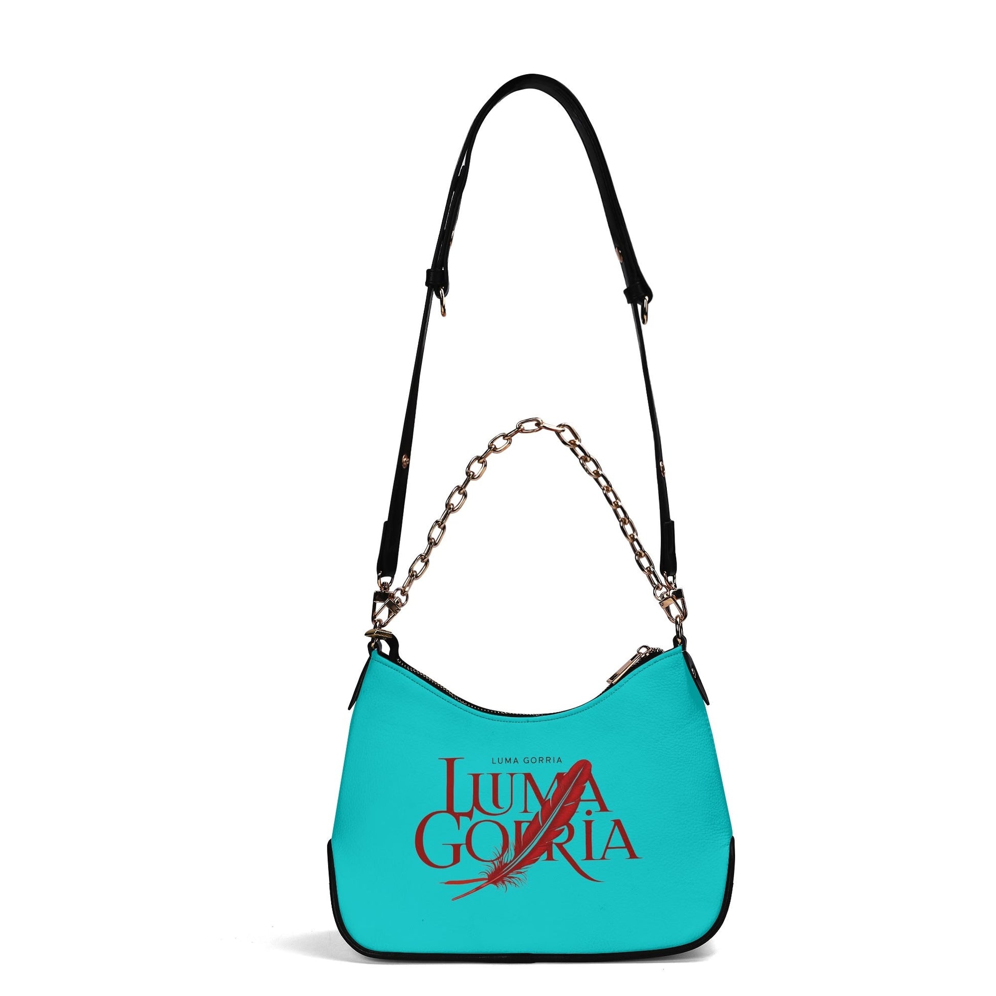 Sac bandoulière Lady en PU avec chaînes dorées, fermeture zippée Luma Gorria vetement  sac bandouliere Luma Gorria vêtement