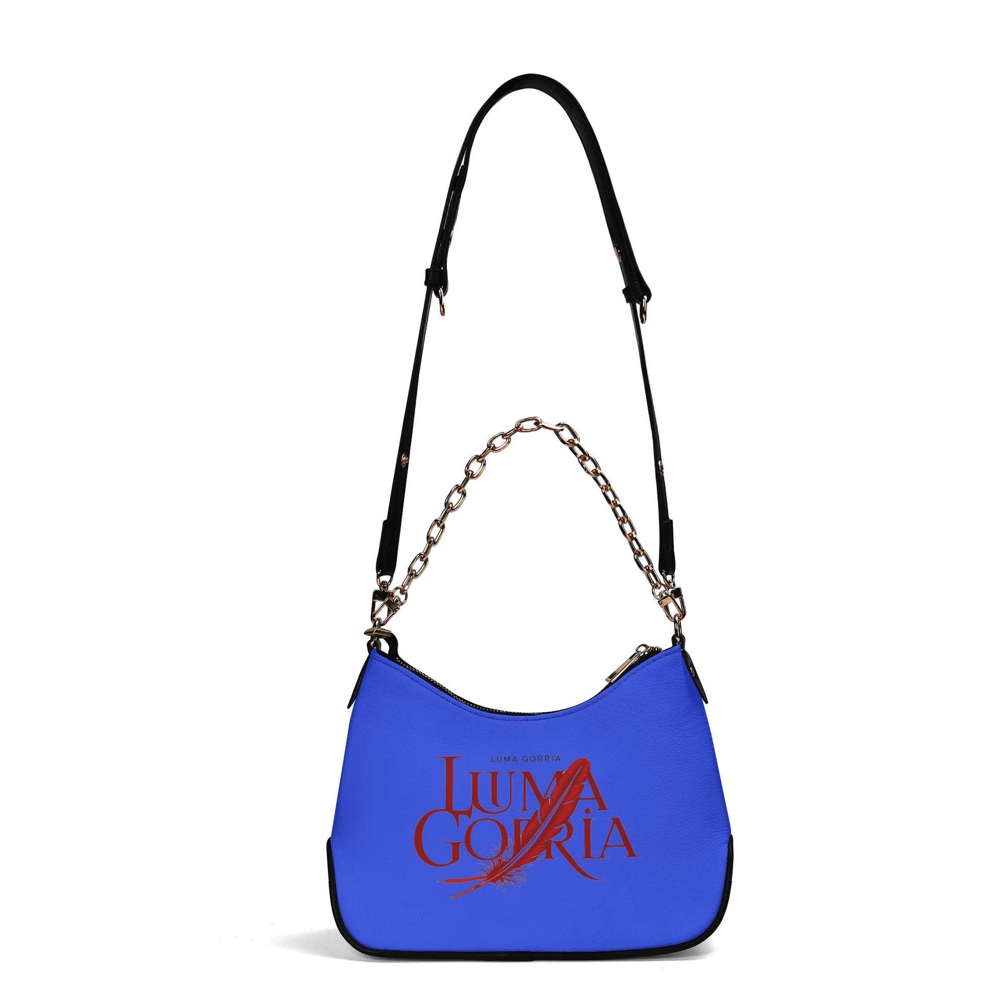 Sac bandoulière Lady en PU avec chaînes dorées, fermeture zippée Luma Gorria vetement  sac bandouliere Luma Gorria vêtement