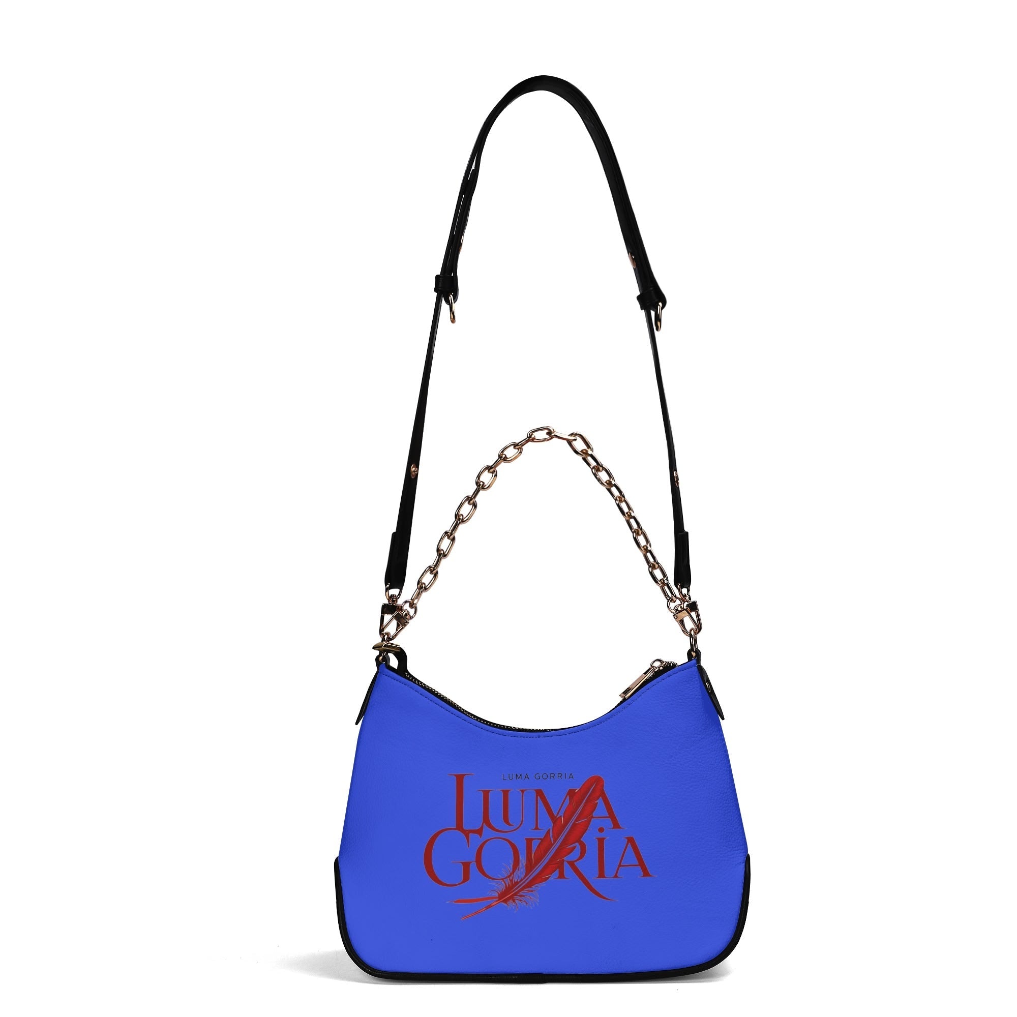 Sac bandoulière Lady en PU avec chaînes dorées, fermeture zippée Luma Gorria vetement  sac bandouliere Luma Gorria vêtement