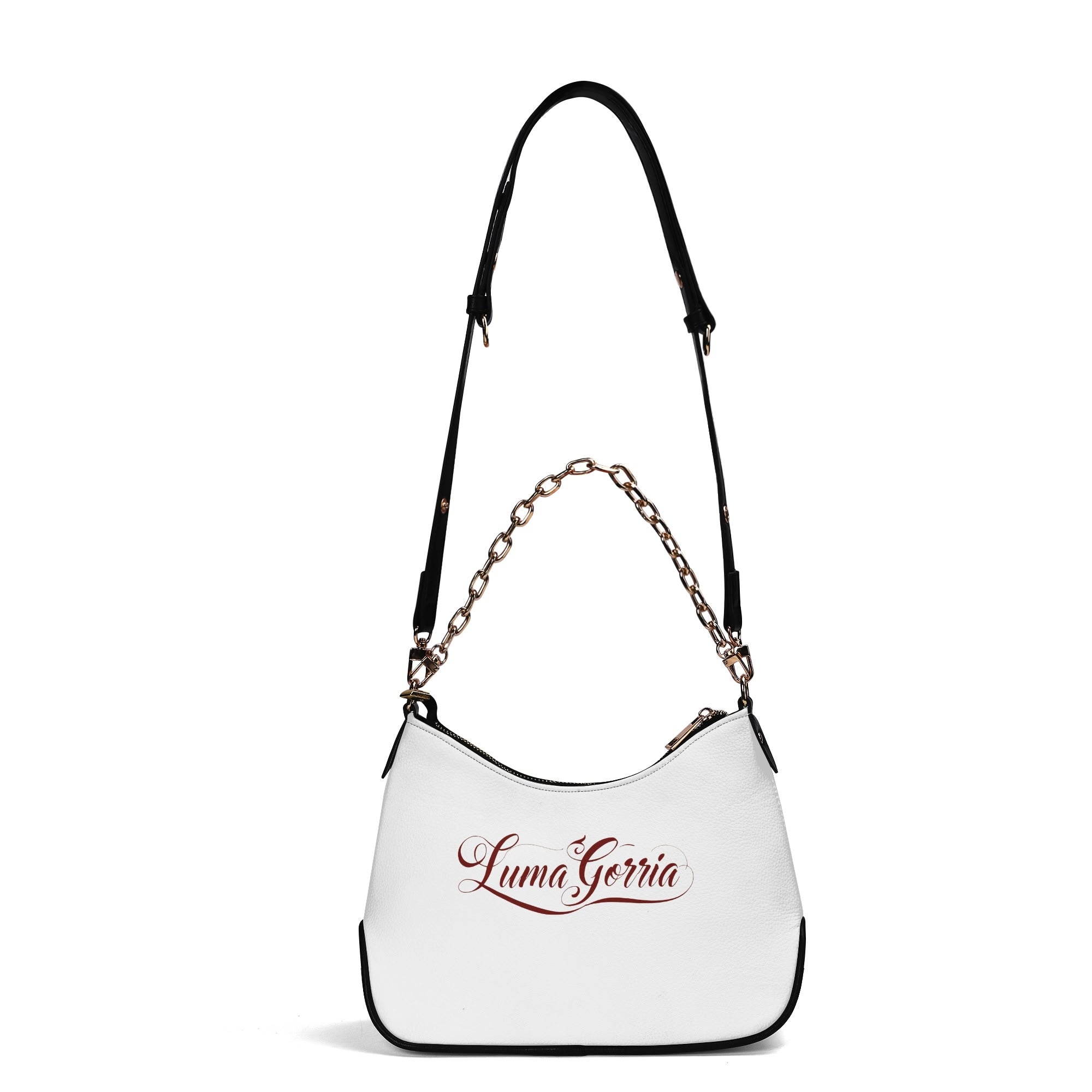 Sac bandoulière Lady en PU avec chaînes dorées, fermeture zippée Luma Gorria vetement  sac bandouliere Luma Gorria vêtement