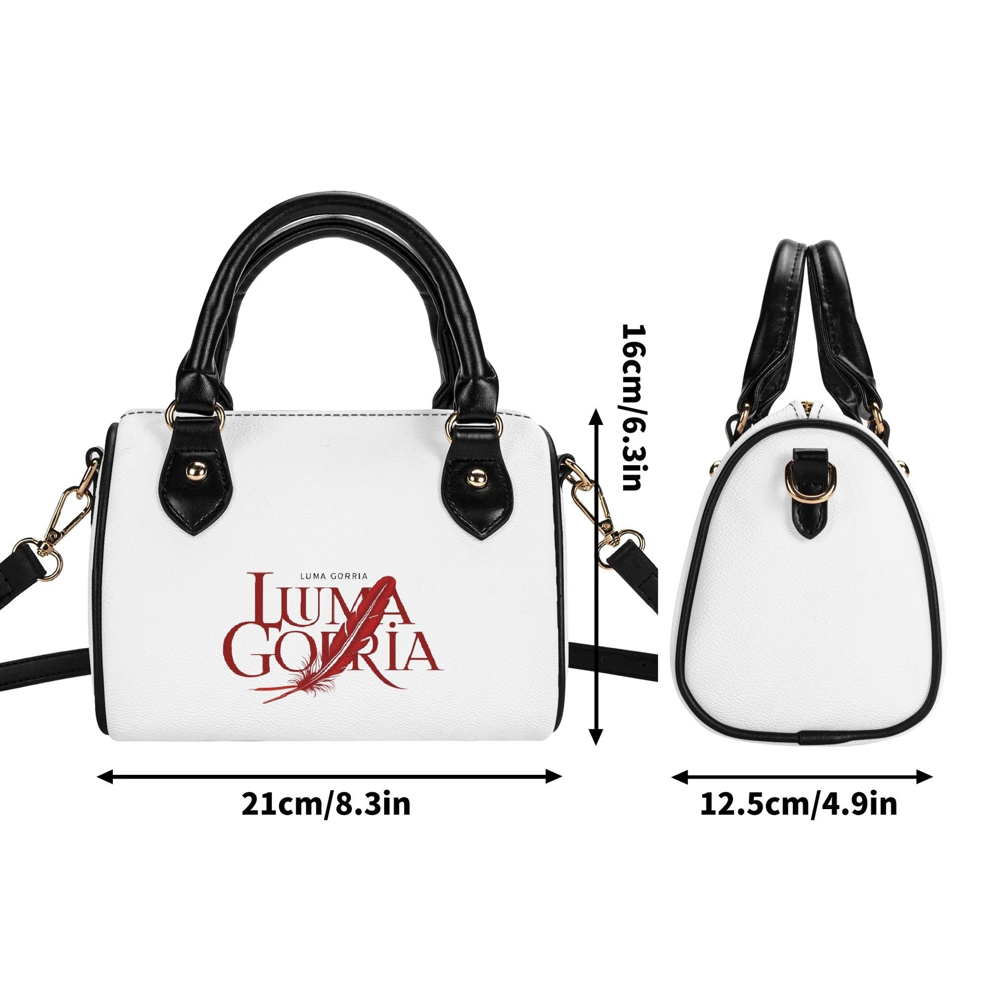 Womens Leather Mini Small Boston Bag Satchel Handbag popcustoms   Luma Gorria vêtement