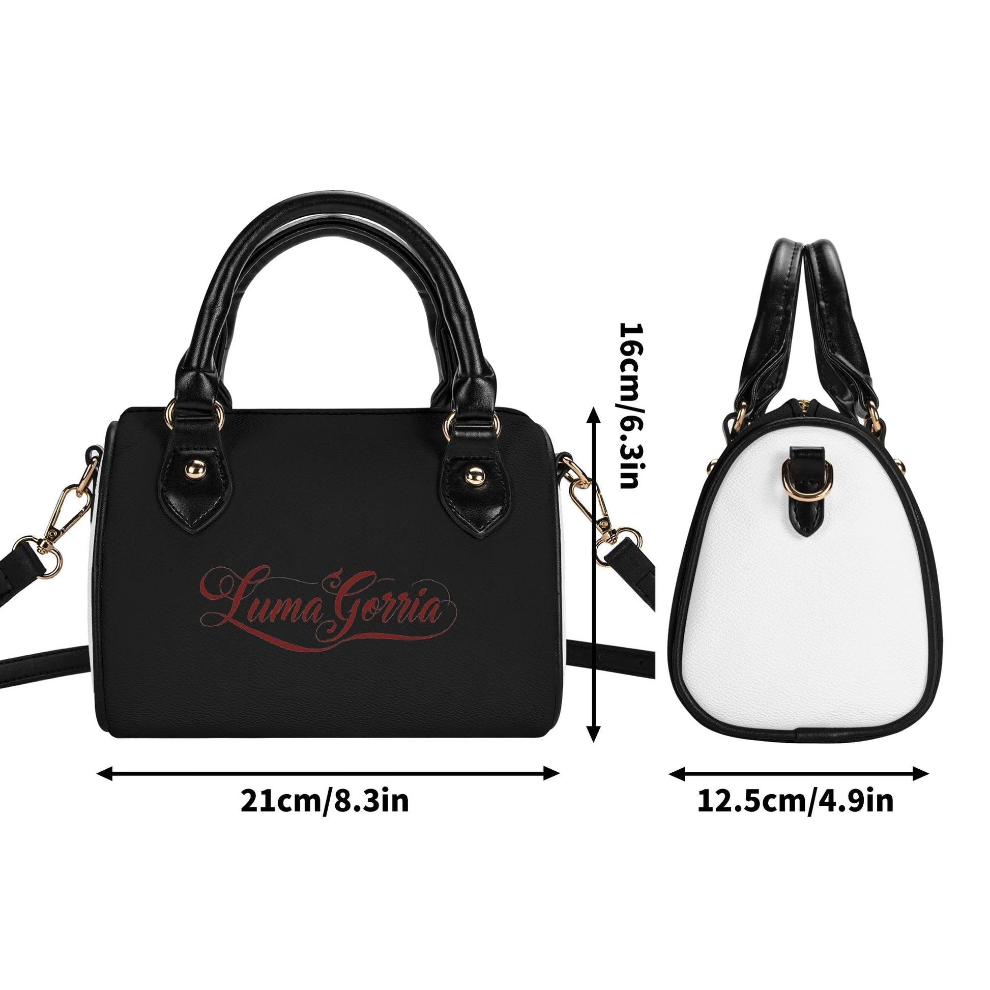 Womens Leather Mini Small Boston Bag Satchel Handbag popcustoms   Luma Gorria vêtement