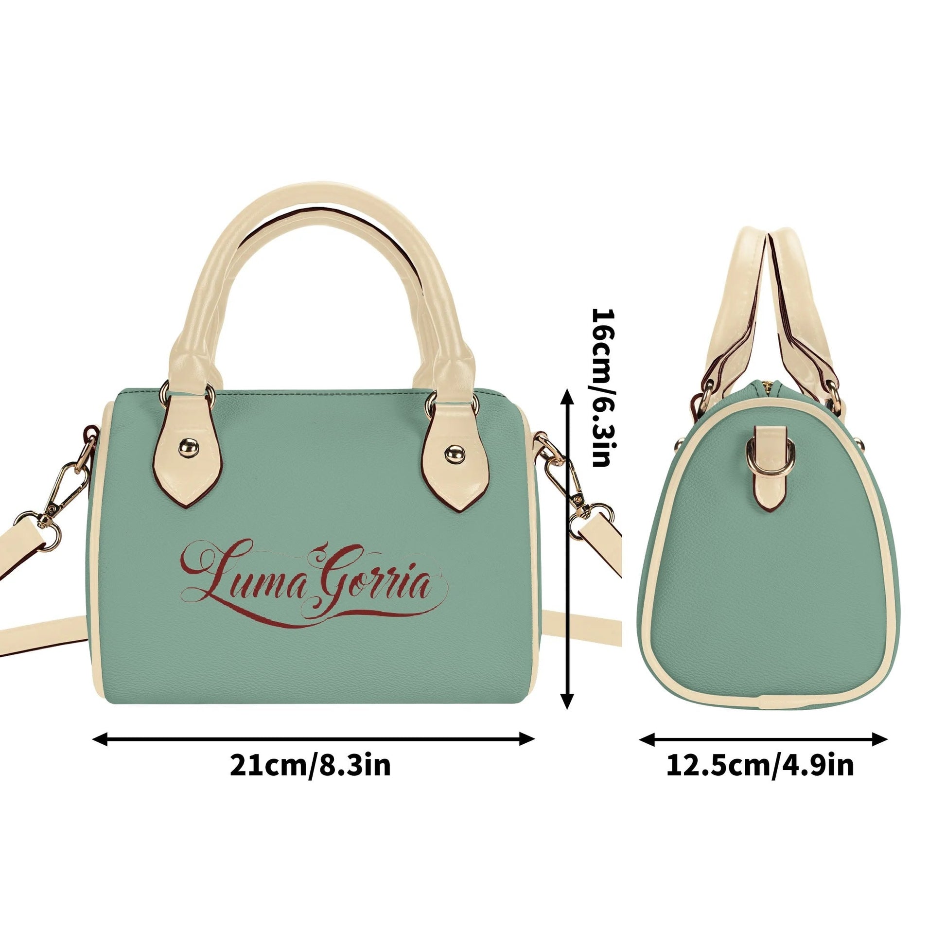 Womens Leather Mini Small Boston Bag Satchel Handbag popcustoms   Luma Gorria vêtement