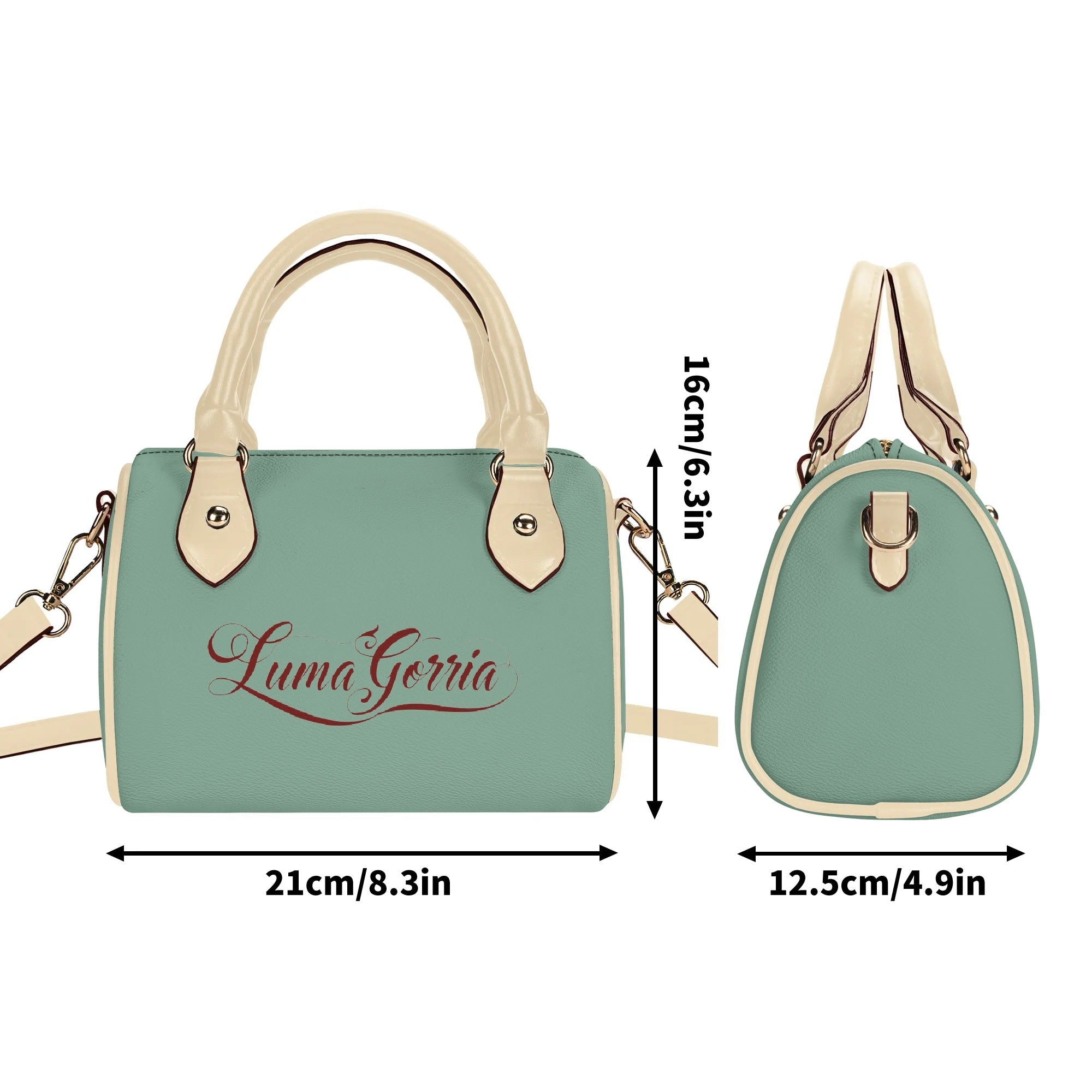 Womens Leather Mini Small Boston Bag Satchel Handbag popcustoms   Luma Gorria vêtement