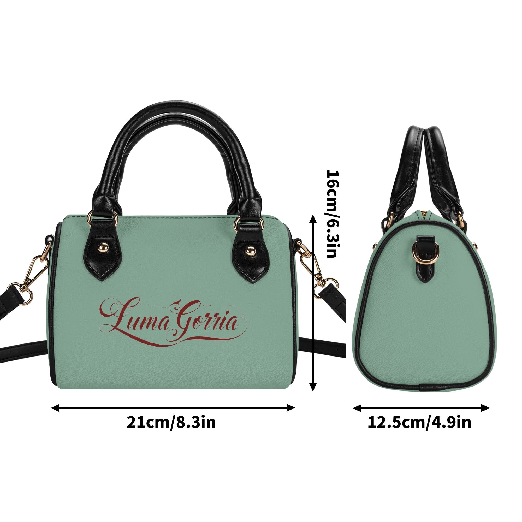 Womens Leather Mini Small Boston Bag Satchel Handbag popcustoms   Luma Gorria vêtement