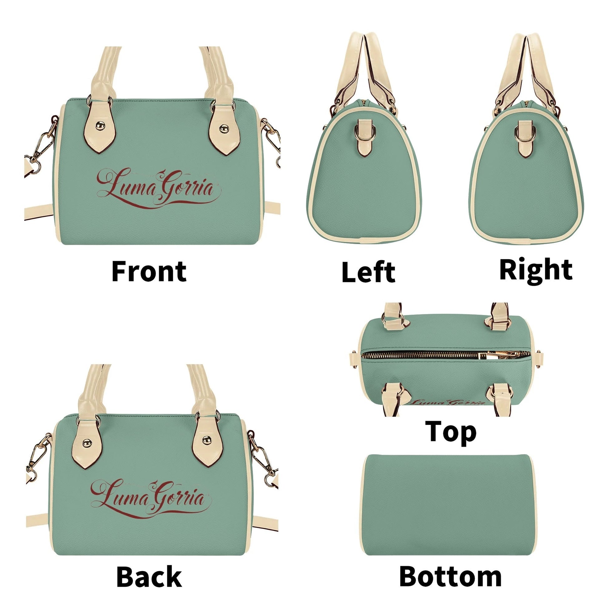 Womens Leather Mini Small Boston Bag Satchel Handbag popcustoms   Luma Gorria vêtement