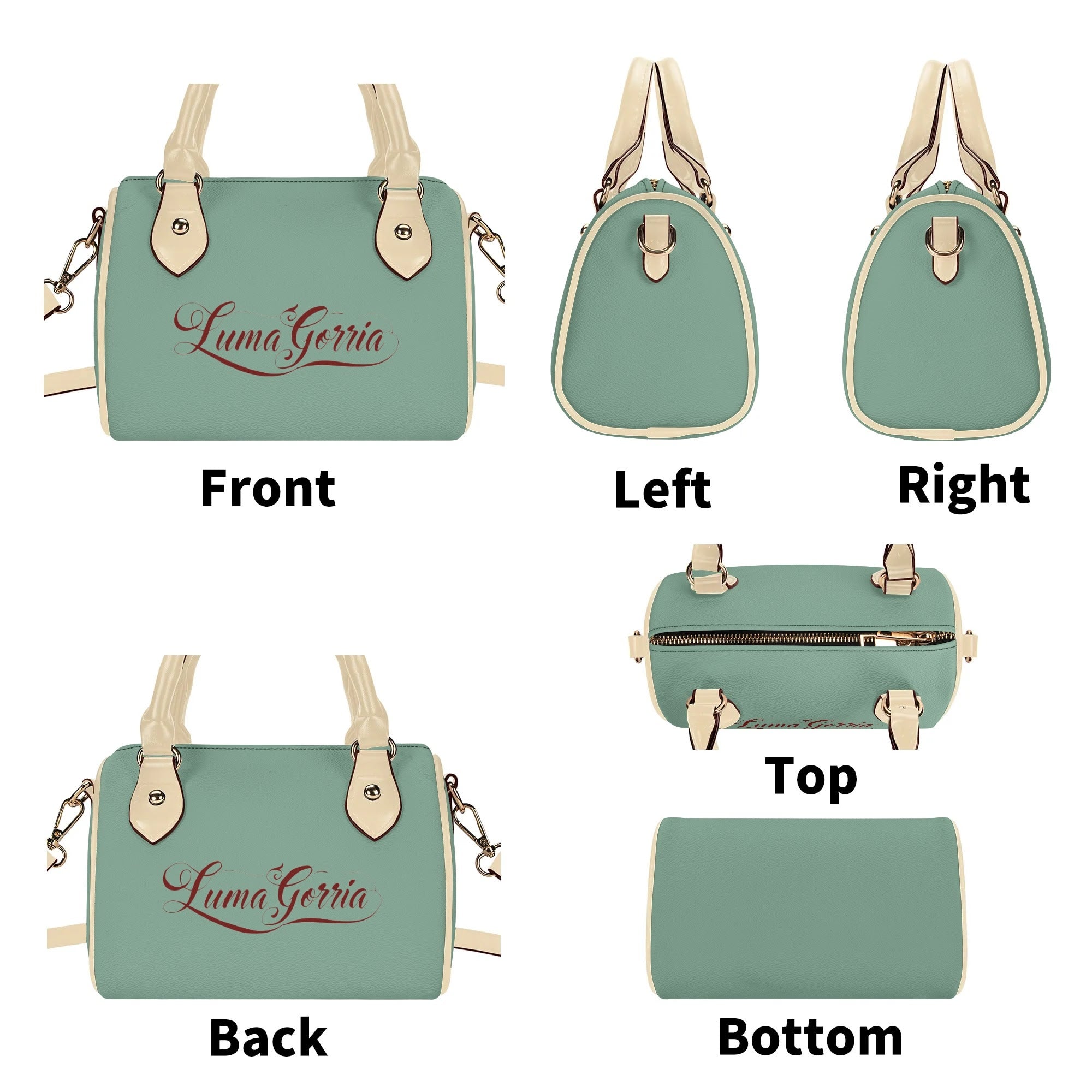 Womens Leather Mini Small Boston Bag Satchel Handbag popcustoms   Luma Gorria vêtement