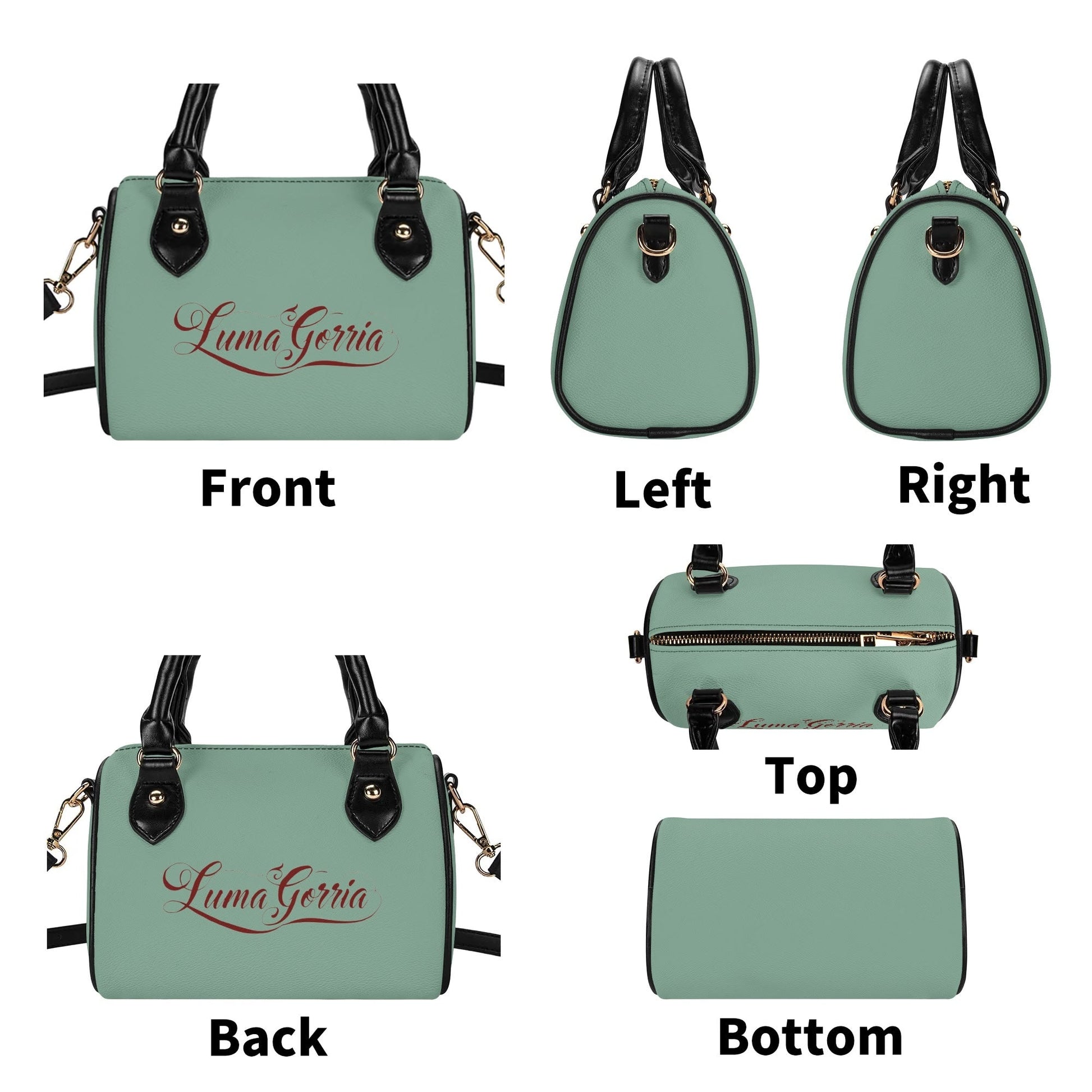 Womens Leather Mini Small Boston Bag Satchel Handbag popcustoms   Luma Gorria vêtement