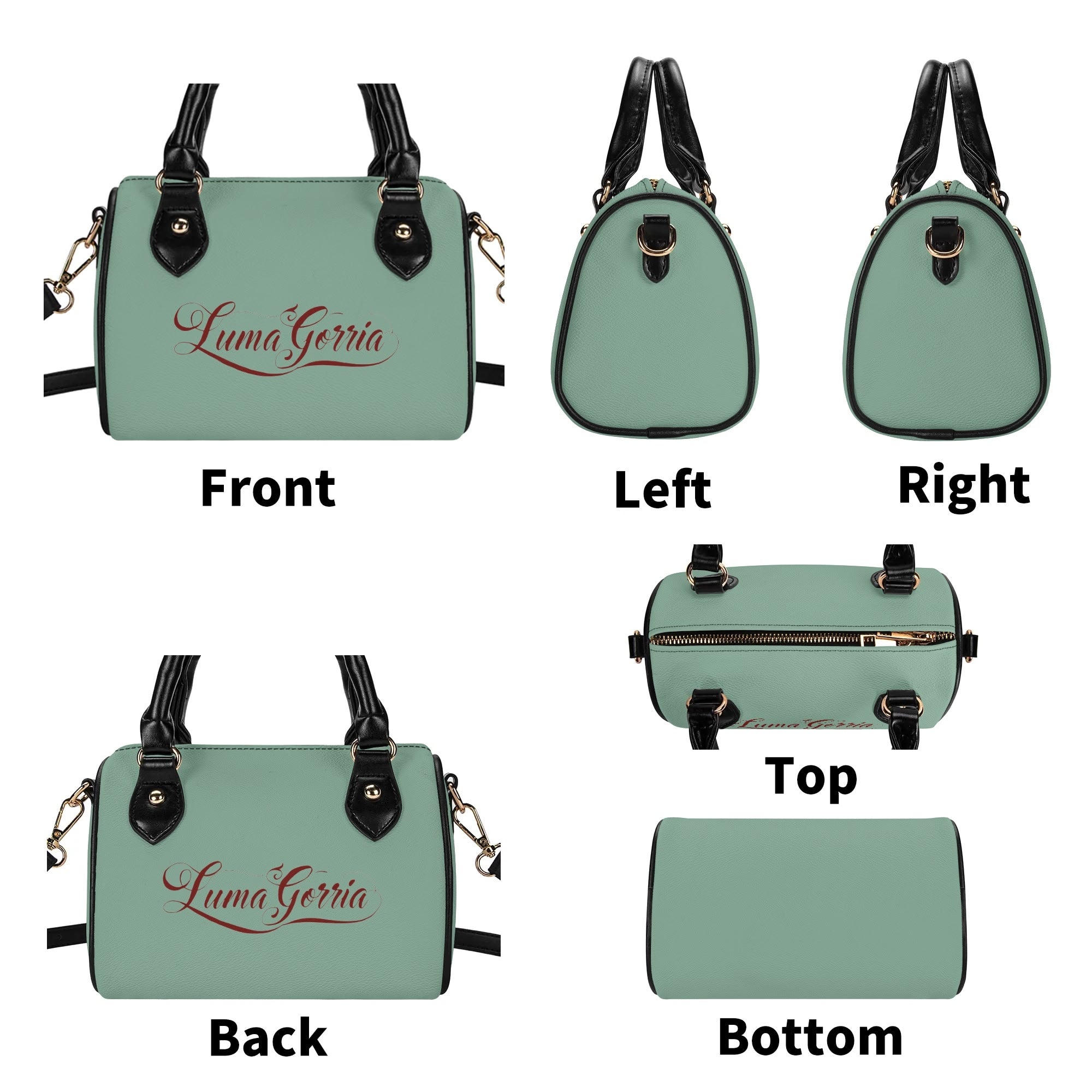 Womens Leather Mini Small Boston Bag Satchel Handbag popcustoms   Luma Gorria vêtement