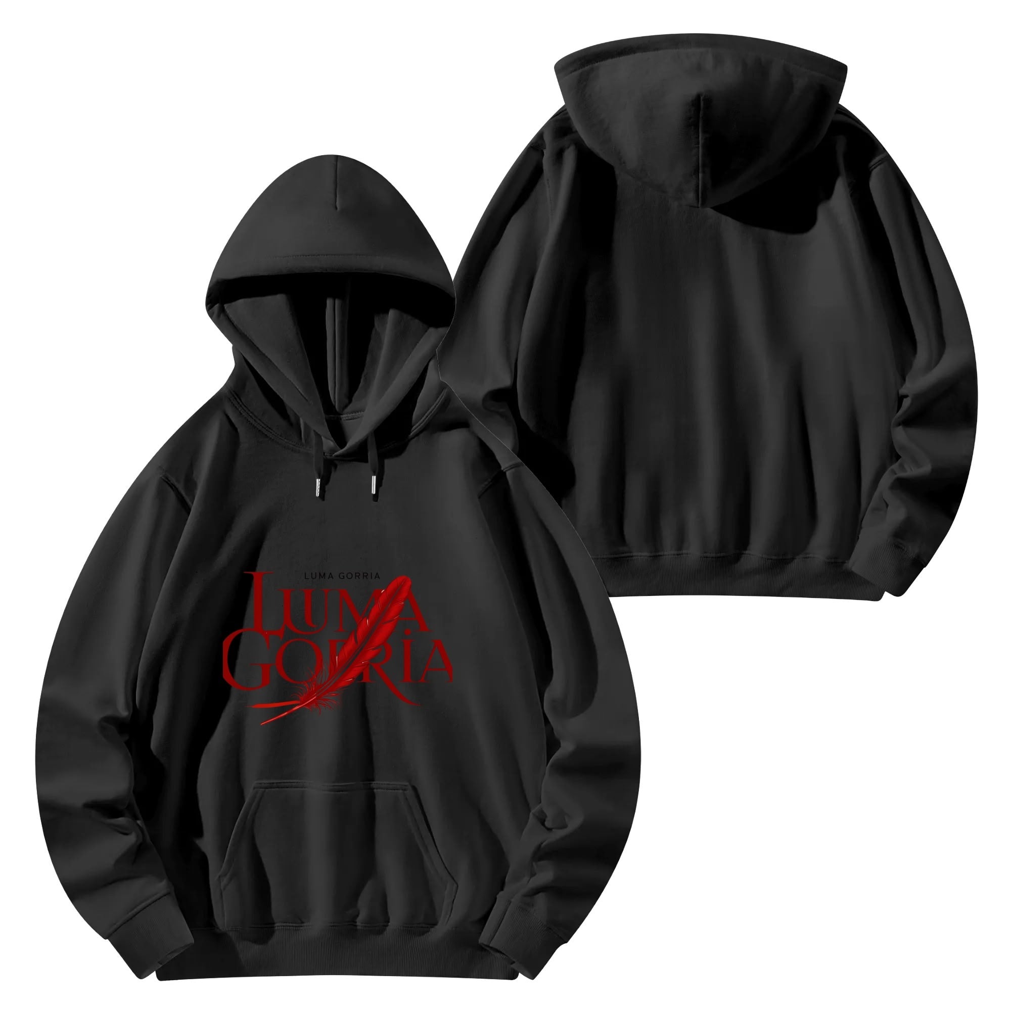 Unisex Front & Back Printing Cotton Hoodie popcustoms 50.40  Luma Gorria vêtement