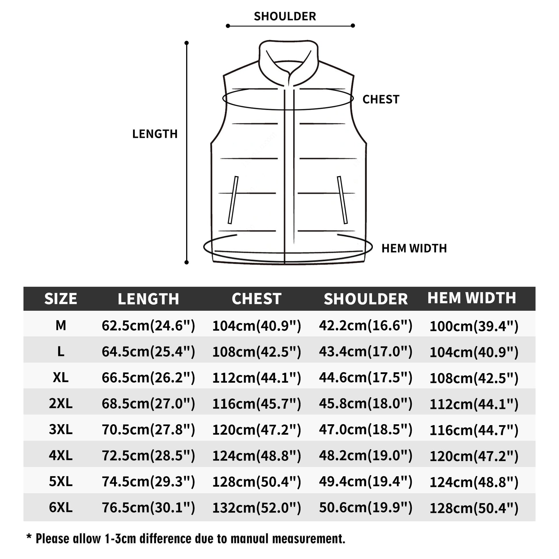 Unisex Lightweight All Over Printing Stand Collar Zip Up Puffer Vest popcustoms   Luma Gorria vêtement