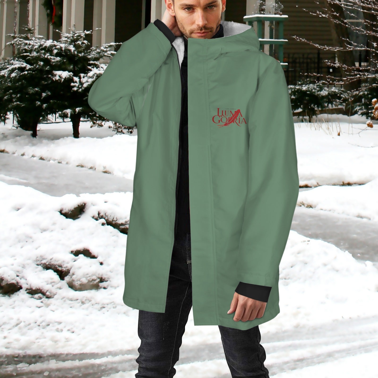 Veste mi-longue homme – Doublée polaire, chaude et confortable