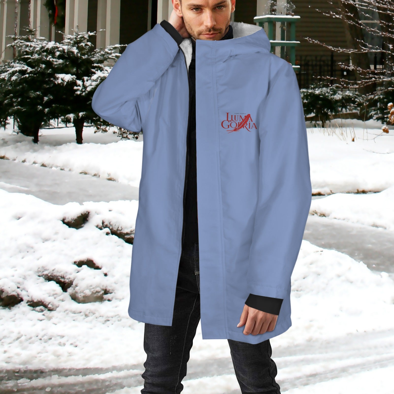 Veste mi-longue homme – Doublée polaire, chaude et confortable