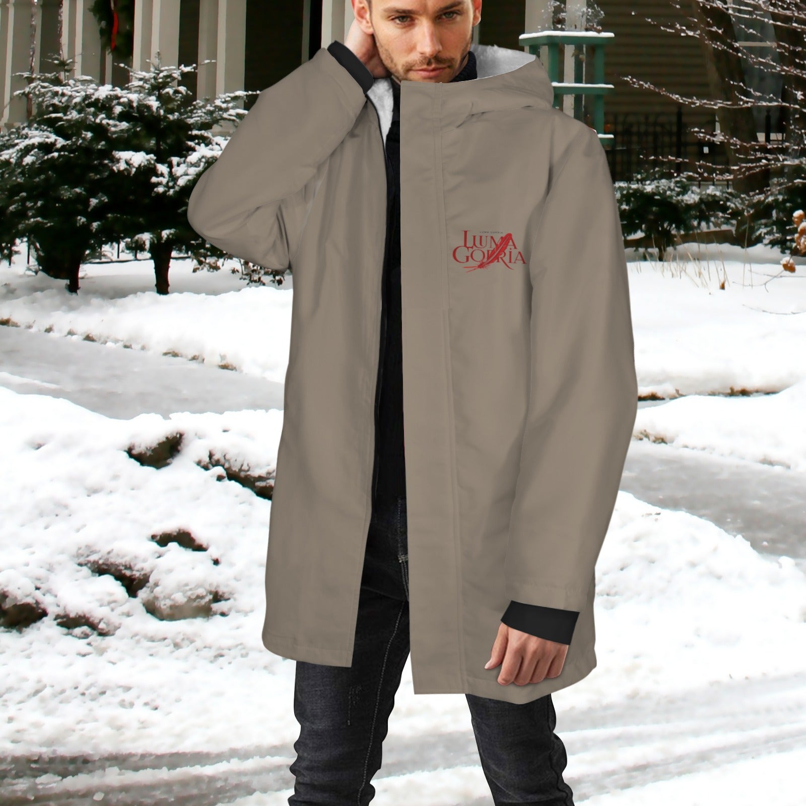 Veste mi-longue homme – Doublée polaire, chaude et confortable