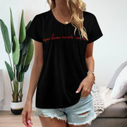T-shirt Femme Décontracté Col V – Confort Chic au Quotidien Luma Gorria vêtemen  T-shirt Femme Décontracté Col V Luma Gorria vêtement