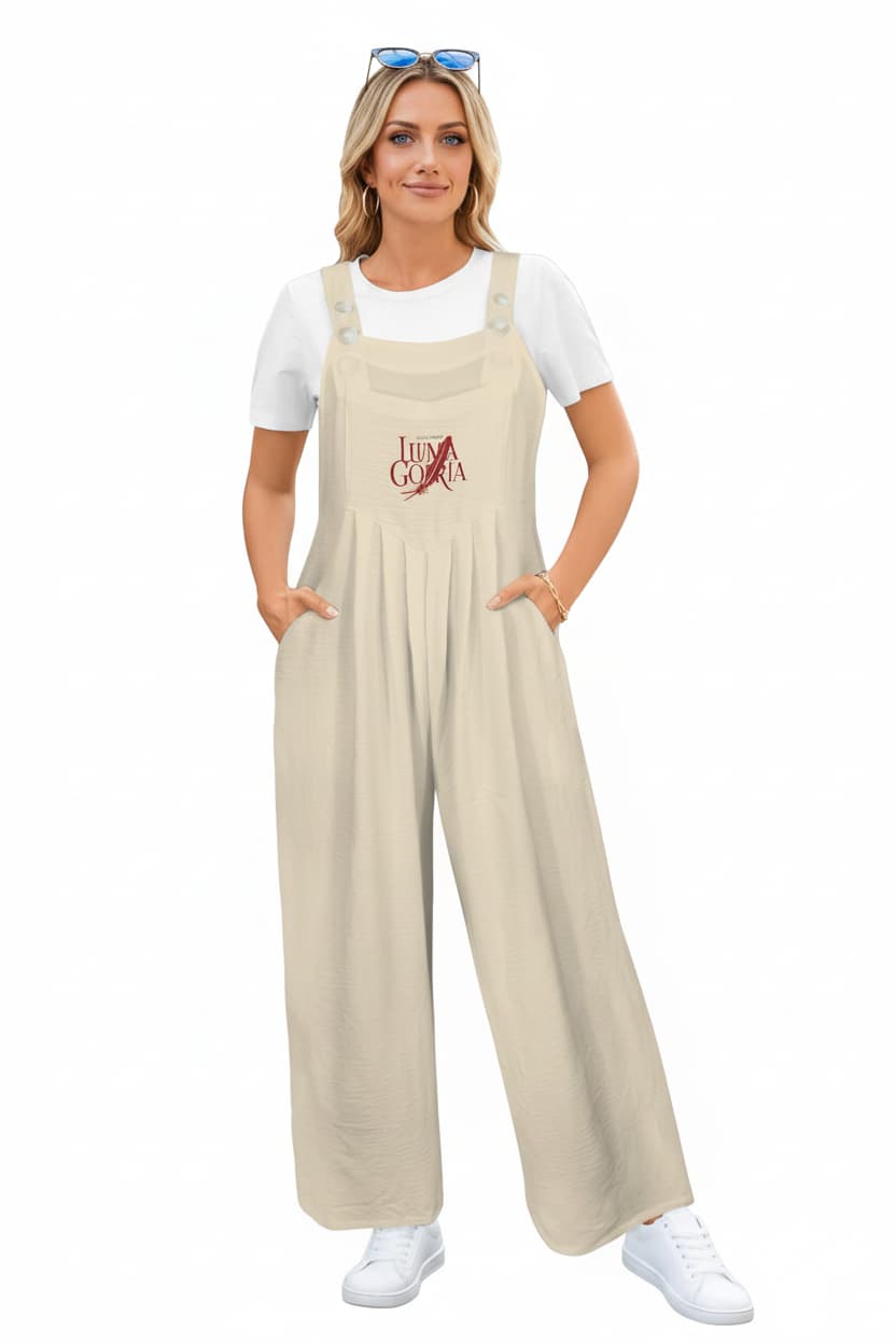 Combinaison salopette à jambes larges femme – Style décontracté & confort