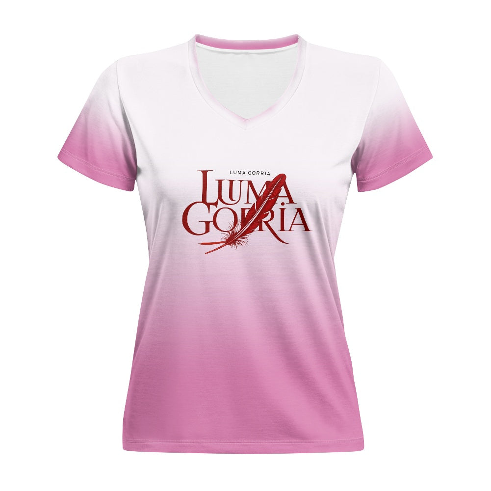 T-shirt femme col V – Manches courtes, doux et extensible Luma Gorria vêtement  T-shirt femme col V Luma Gorria vêtement