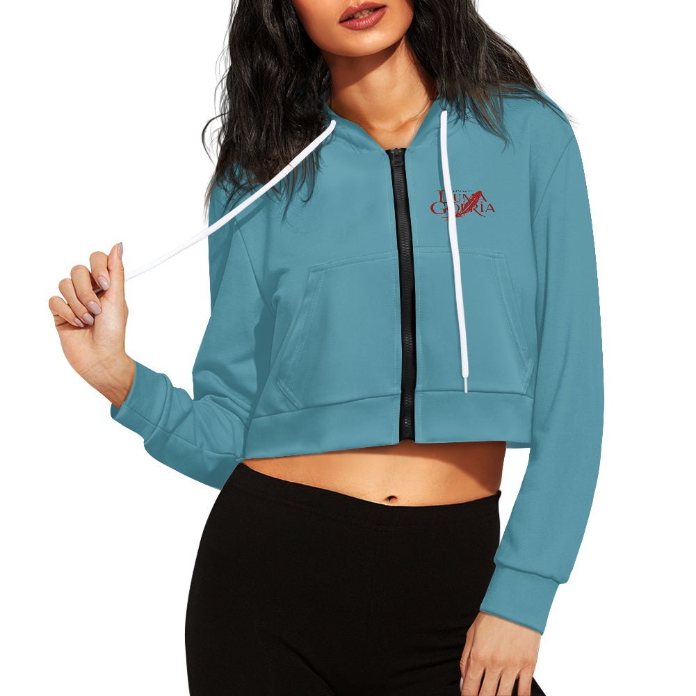 Sweat à capuche court femme – Zippé, tendance et confortable Luma Gorria vêtement 45.00 Sweat à capuche court femme Luma Gorria vêtement