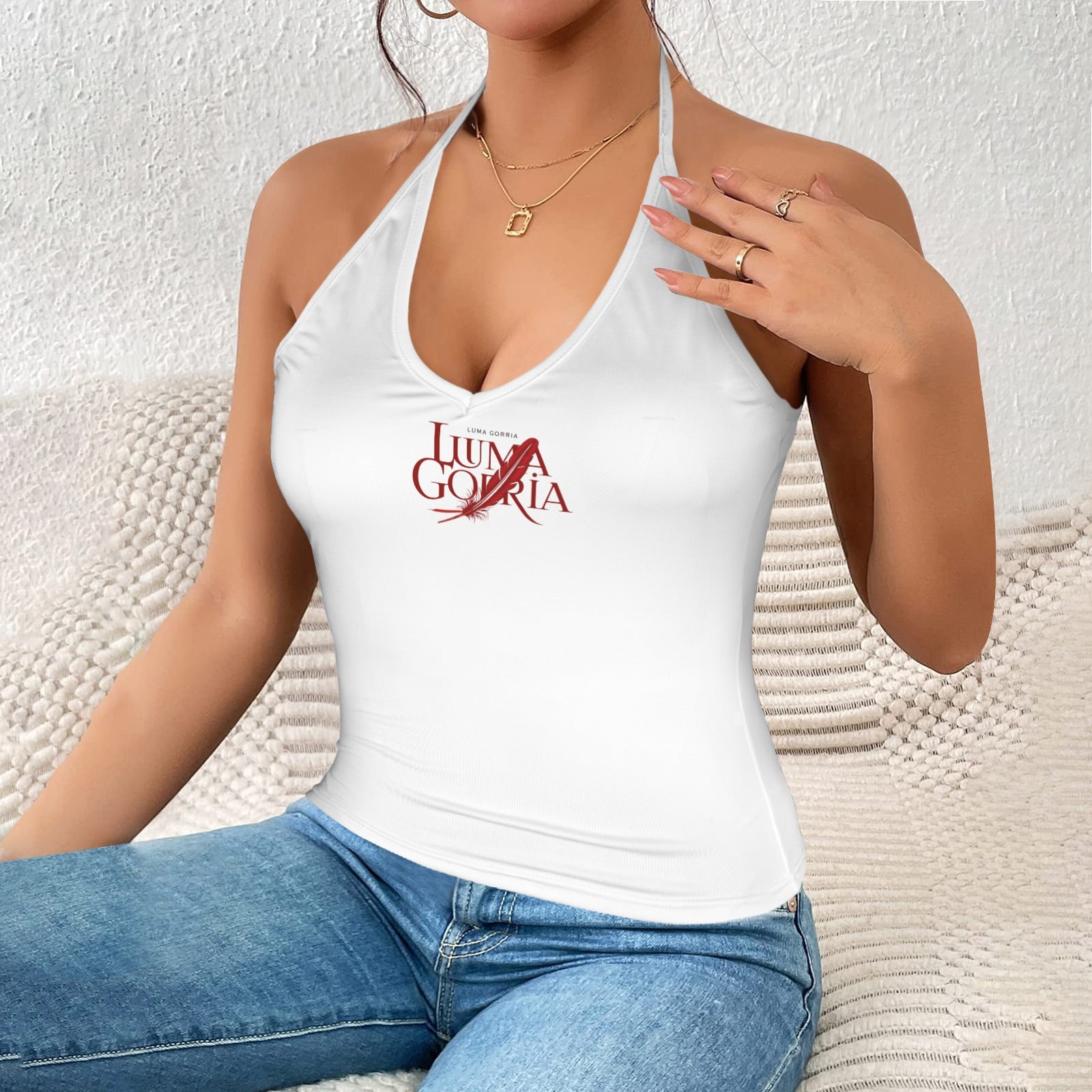 Haut dos nu femme – Moulant, col V profond, sexy et élégant