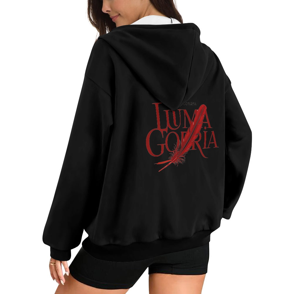 Sweat à capuche zippé femme – Ample, confortable et pratique Luma Gorria vêtement  hoodie Luma Gorria vêtement