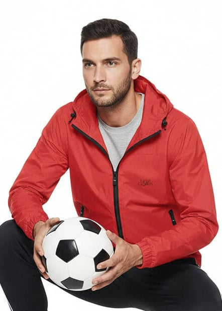 Coupe-vent homme à capuche zippé léger et pratique