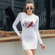 Robe moulante manches longues femme – Élégante, confortable et chic Luma Gorria vetement 38.00 Robe courte Luma Gorria vêtement