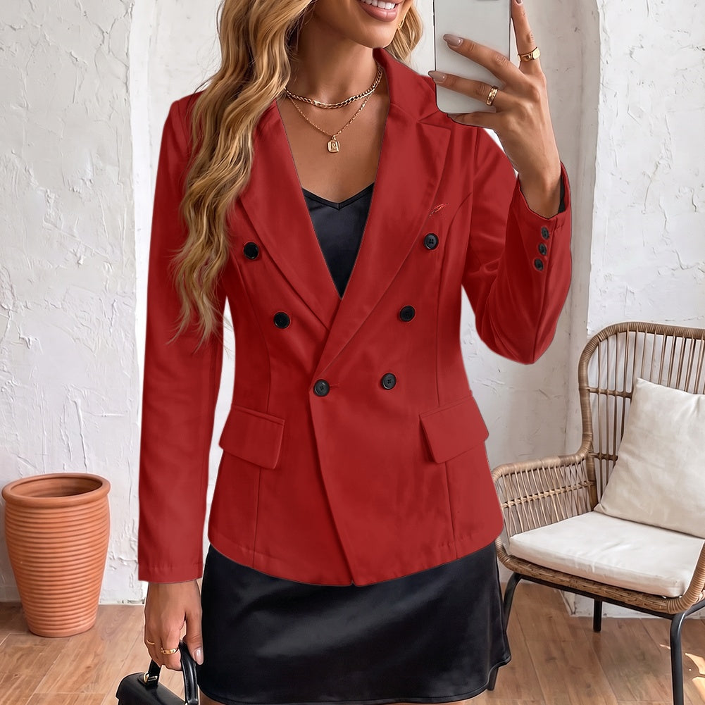 Blazer décontracté à deux poches pour femme – Élégance & style polyvalent