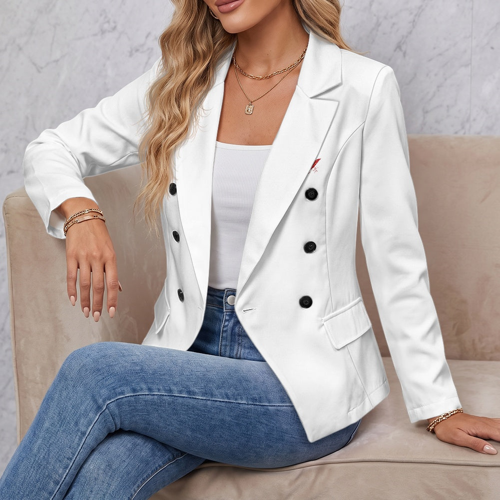 Blazer décontracté à deux poches pour femme – Élégance & style polyvalent
