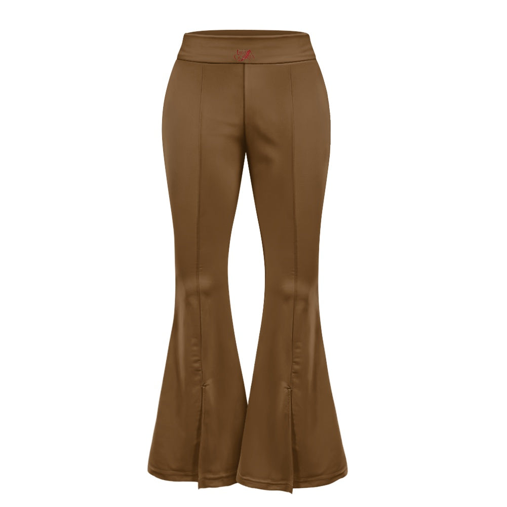 Pantalon évasé femme – Taille haute avec fente élégante Luma Gorria vêtement  pantalon femme Luma Gorria vêtement