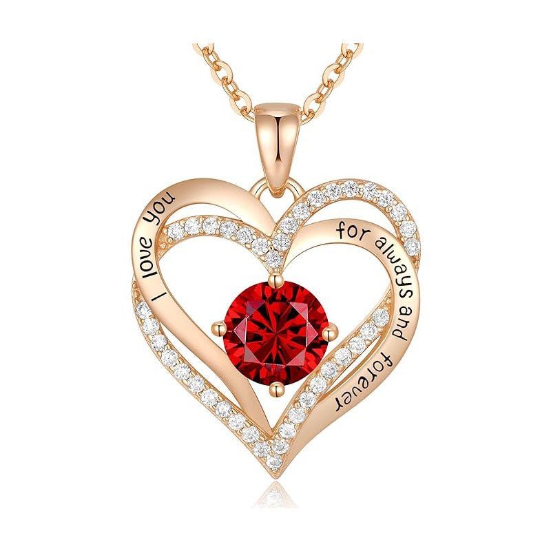 1174. Heart Birthstone Necklace for Mom - Luma Gorria vêtement
