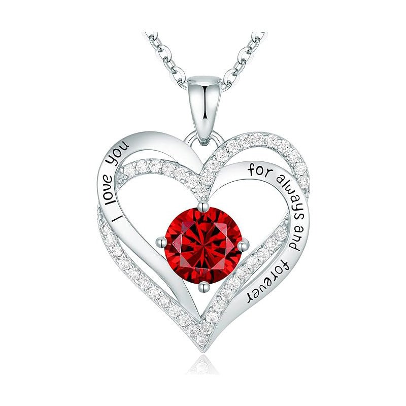 1174. Heart Birthstone Necklace for Mom - Luma Gorria vêtement