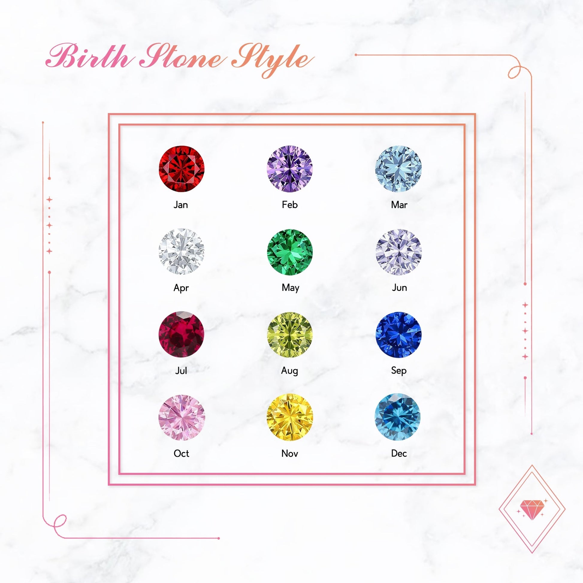 1174. Heart Birthstone Necklace for Mom - Luma Gorria vêtement