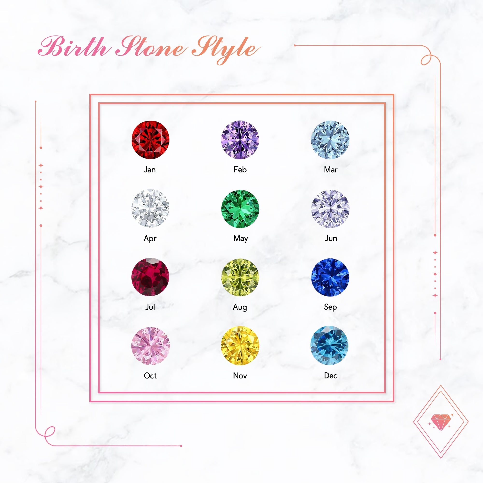1174. Heart Birthstone Necklace for Mom - Luma Gorria vêtement