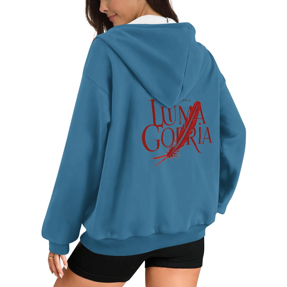 Sweat à capuche zippé femme – Ample, confortable et pratique Luma Gorria vêtement  hoodie Luma Gorria vêtement