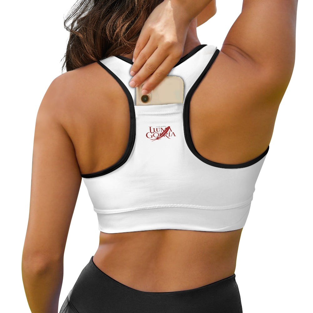 Brassière sport femme – Soutien, confort et poche arrière pratique Luma Gorria vêtement  Brassière sport femme Luma Gorria vêtement