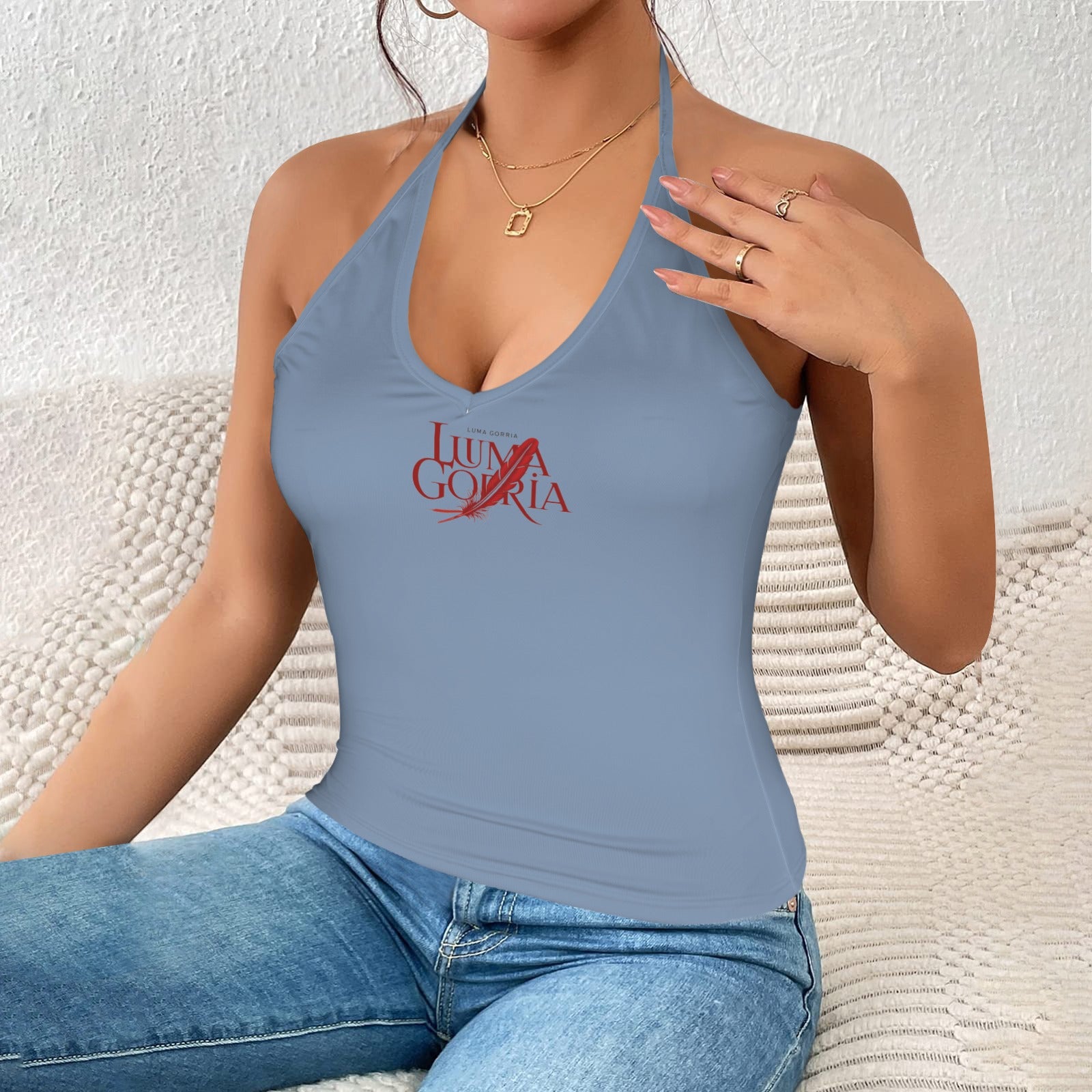 Haut dos nu femme – Moulant, col V profond, sexy et élégant