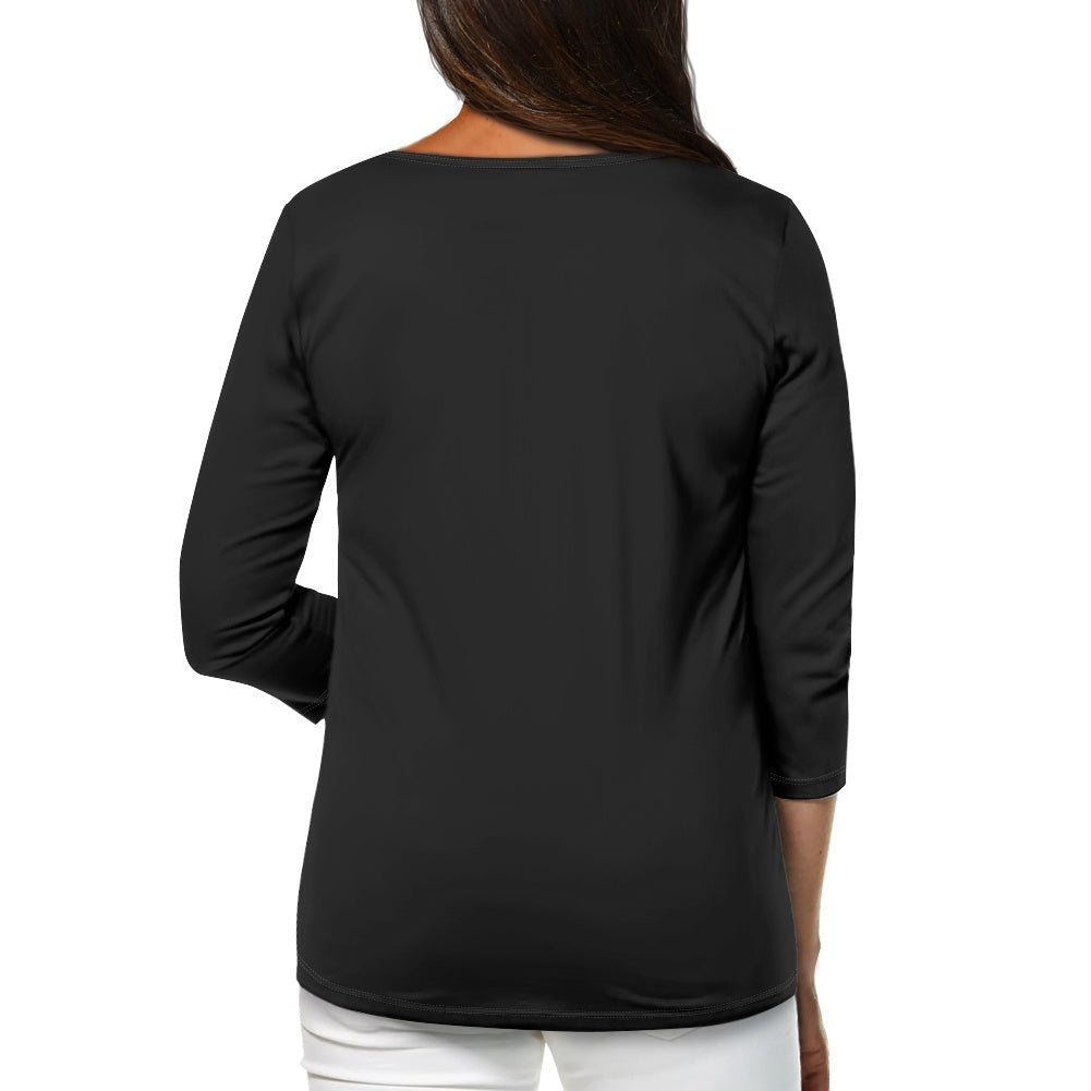 Haut femme manches 3/4 – Doux, élégant et pratique au quotidien Luma Gorria vêtement  Haut femme manches 3/4 Luma Gorria vêtement