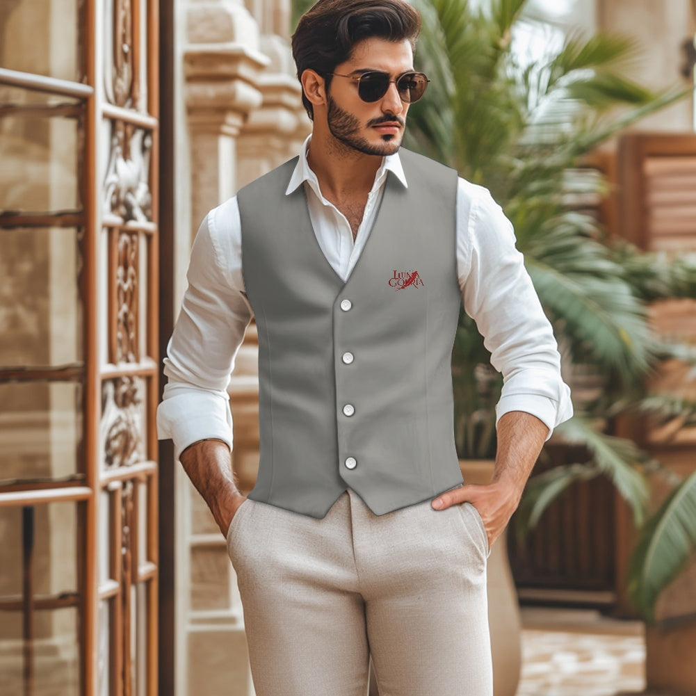 Gilet de costume homme – Col V, sans manches et ajustable Luma Gorria vêtement  Gilet de costume homme Luma Gorria vêtement