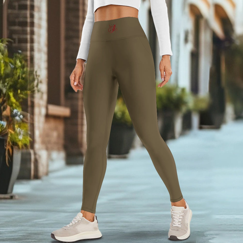 Legging femme – Tissu maillot de bain, respirant avec poches Luma Gorria vêtement  Legging femme avec poches Luma Gorria vêtement