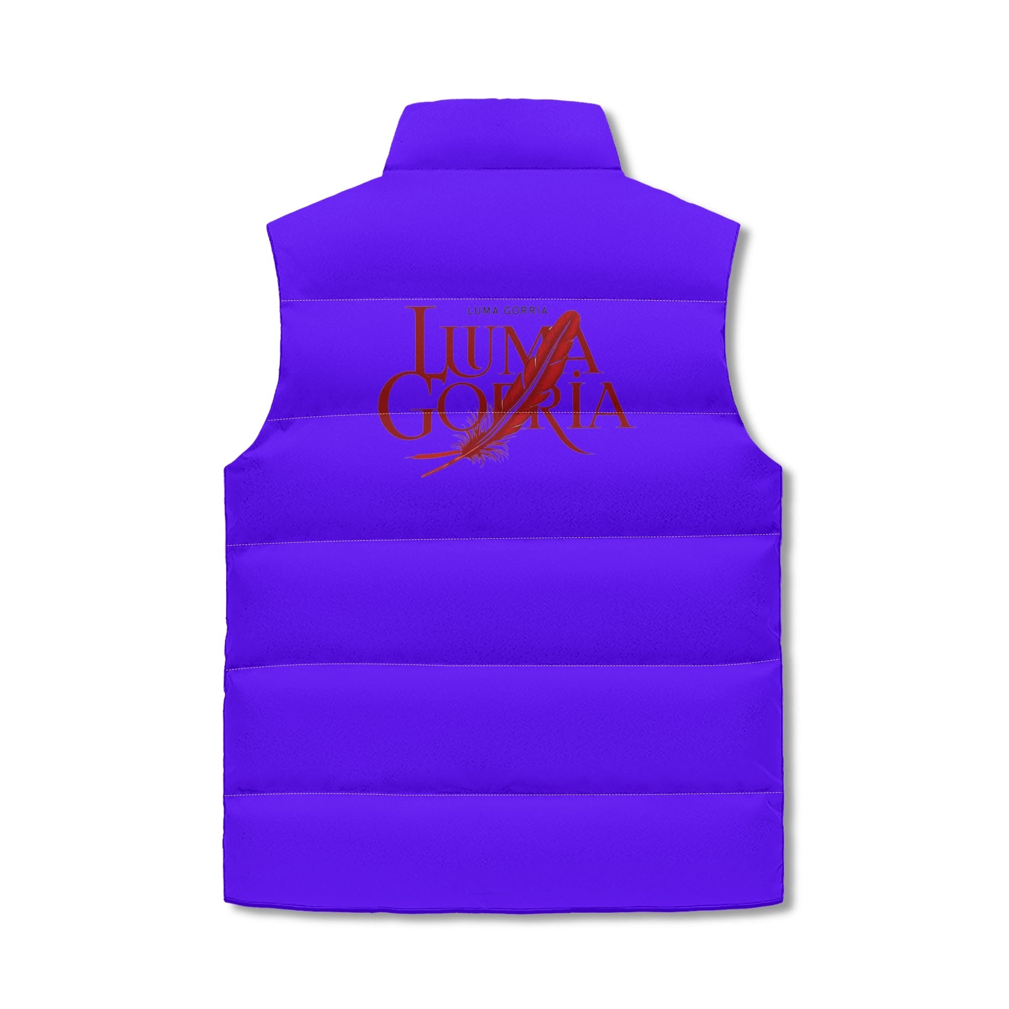 Unisex Lightweight All Over Printing Stand Collar Zip Up Puffer Vest
