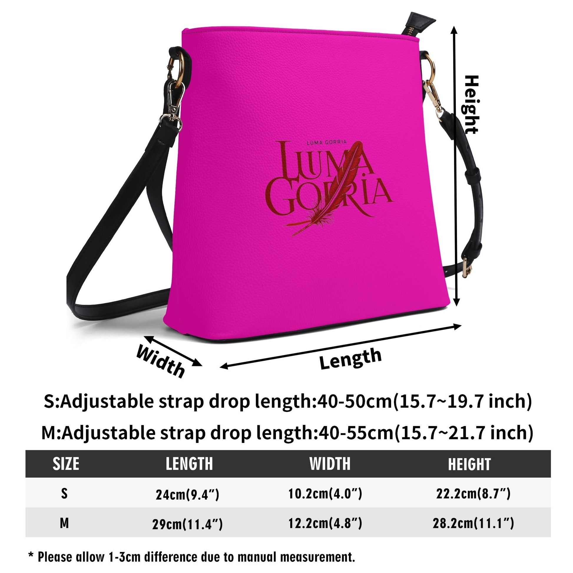 Sac seau en cuir PU avec bandoulière réglable, élégant et fonctionnel Luma Gorria vetement  saccoche Luma Gorria vêtement