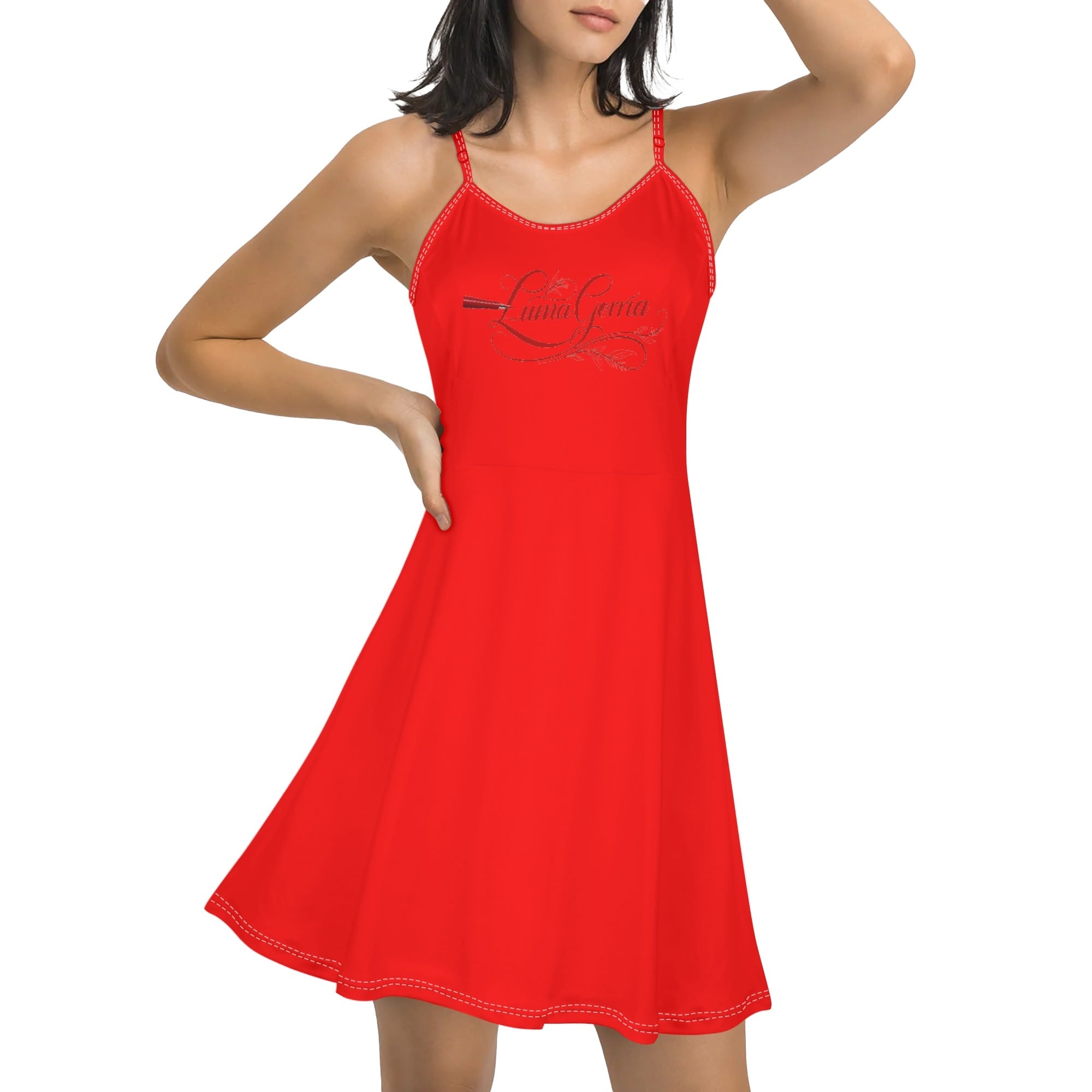 Robe courte sans manches à fines bretelles réglables – Légèreté et féminité pour un été raffiné - Luma Gorria vêtement