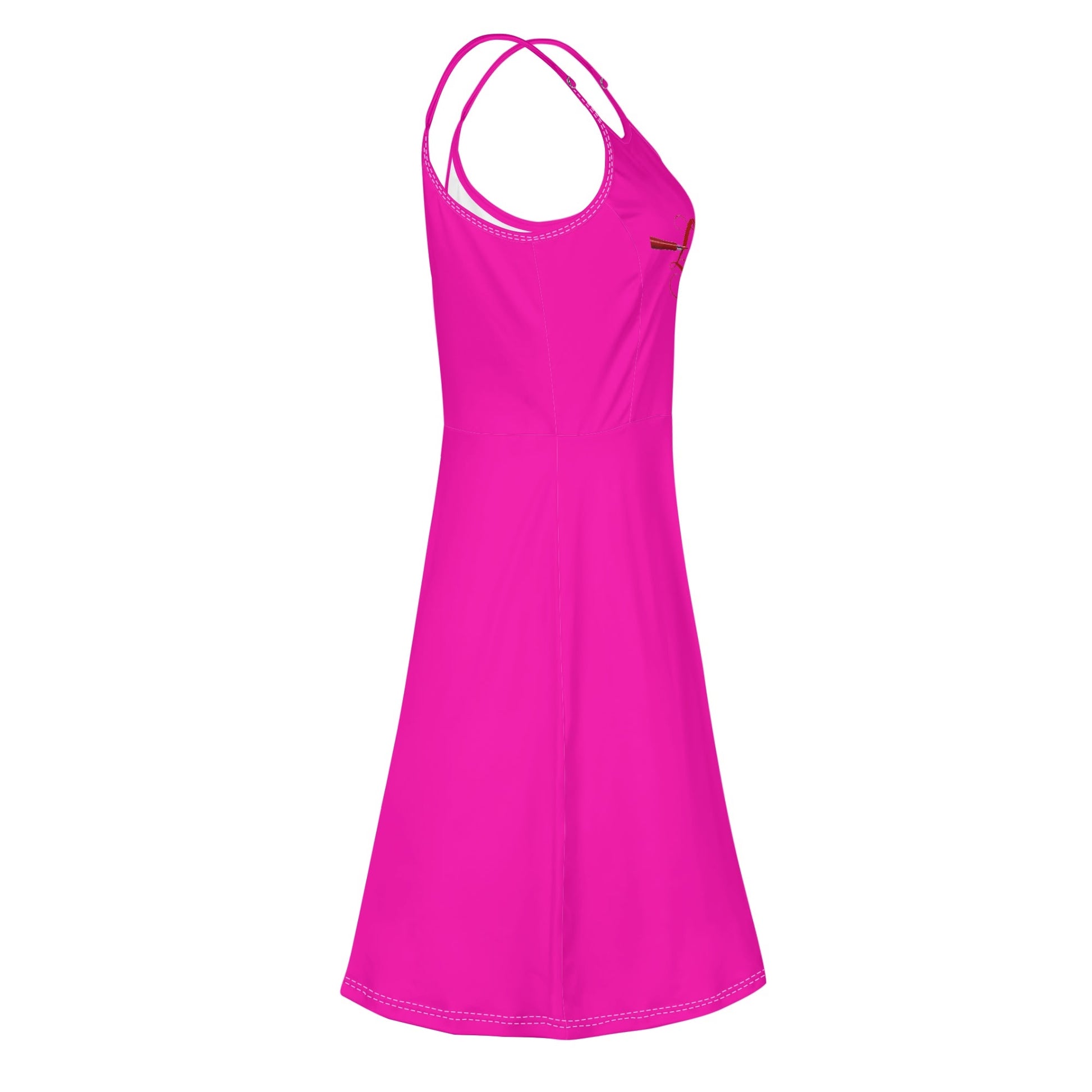 Womens Lounge Sleeveless Adjustable Spaghetti Strap Short Dress Swing Dress - Luma Gorria vêtement