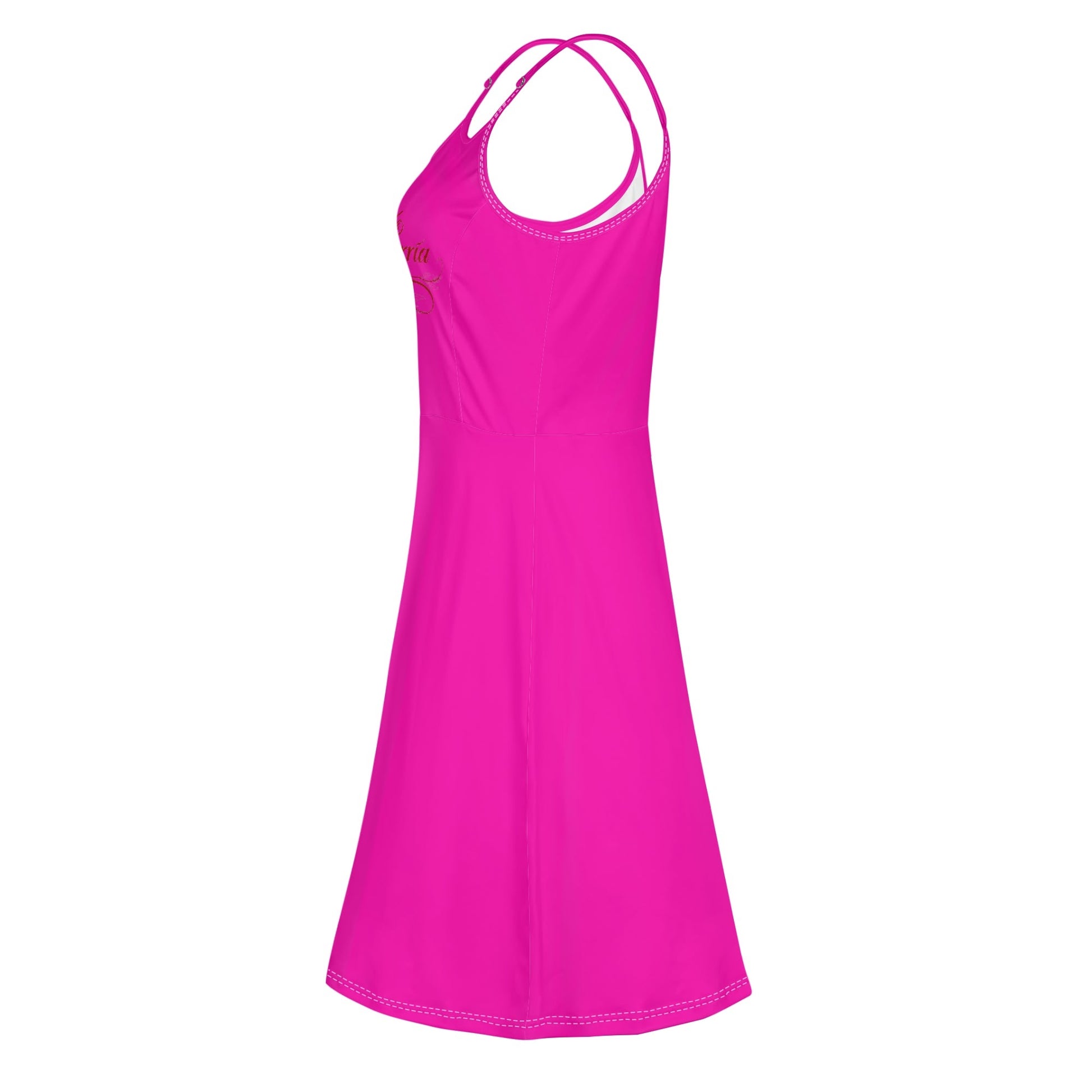 Womens Lounge Sleeveless Adjustable Spaghetti Strap Short Dress Swing Dress - Luma Gorria vêtement